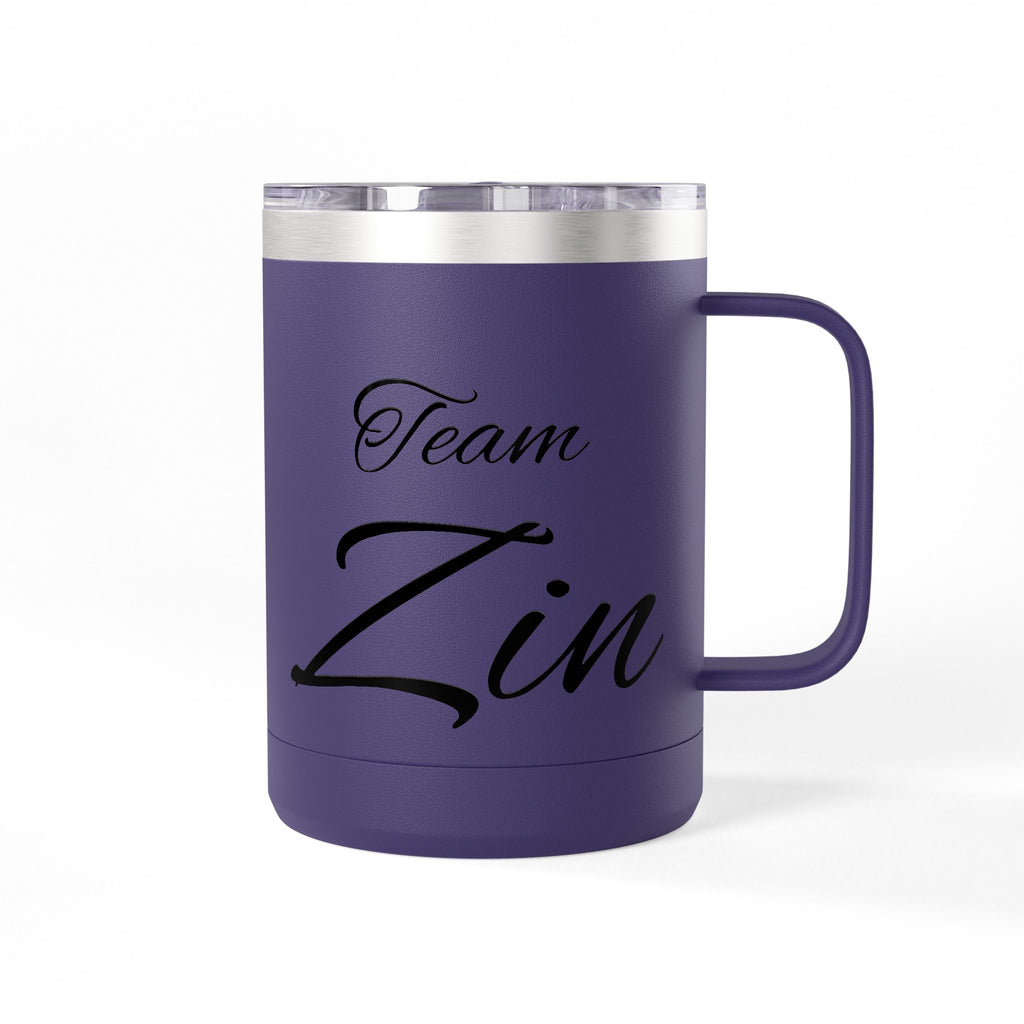 Team Zin 15oz Travel Mug – Insulated Coffee Tumbler