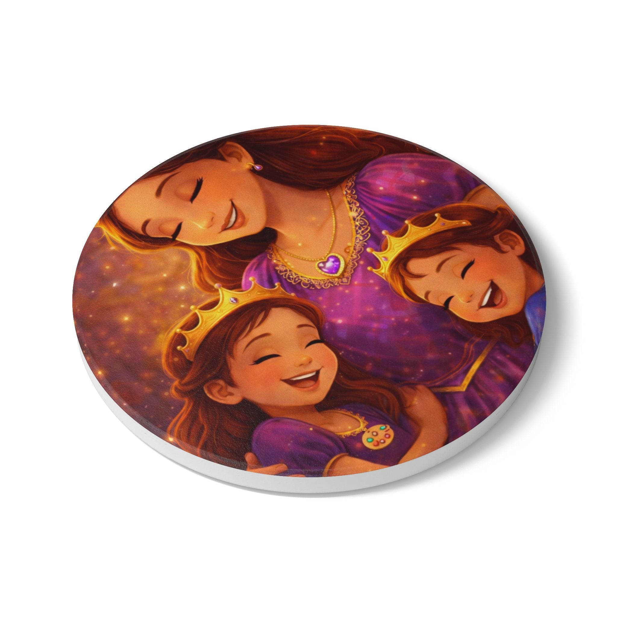 Storybook Ceramic  Art Coaster, single illustrated Coaster