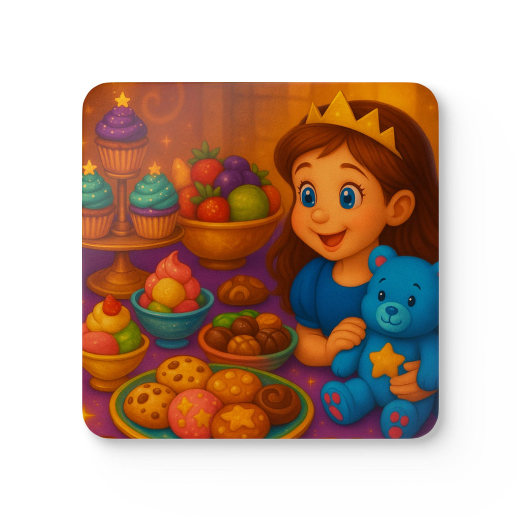 Storybook Corkwood Coaster Set of 4 Coordinated Illustrations