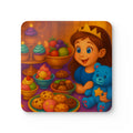 Storybook Corkwood Coaster Set of 4 Coordinated Illustrations