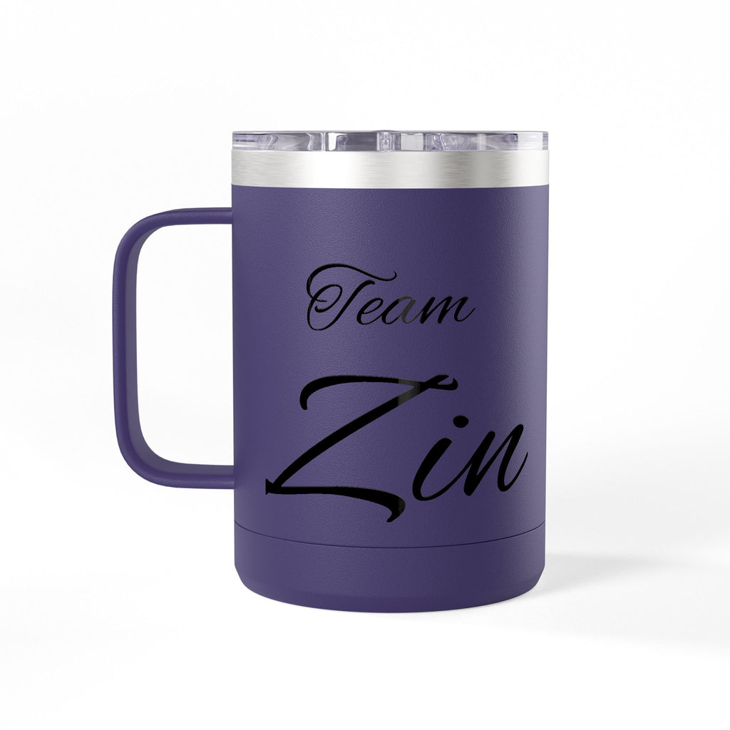 Team Zin 15oz Travel Mug – Insulated Coffee Tumbler
