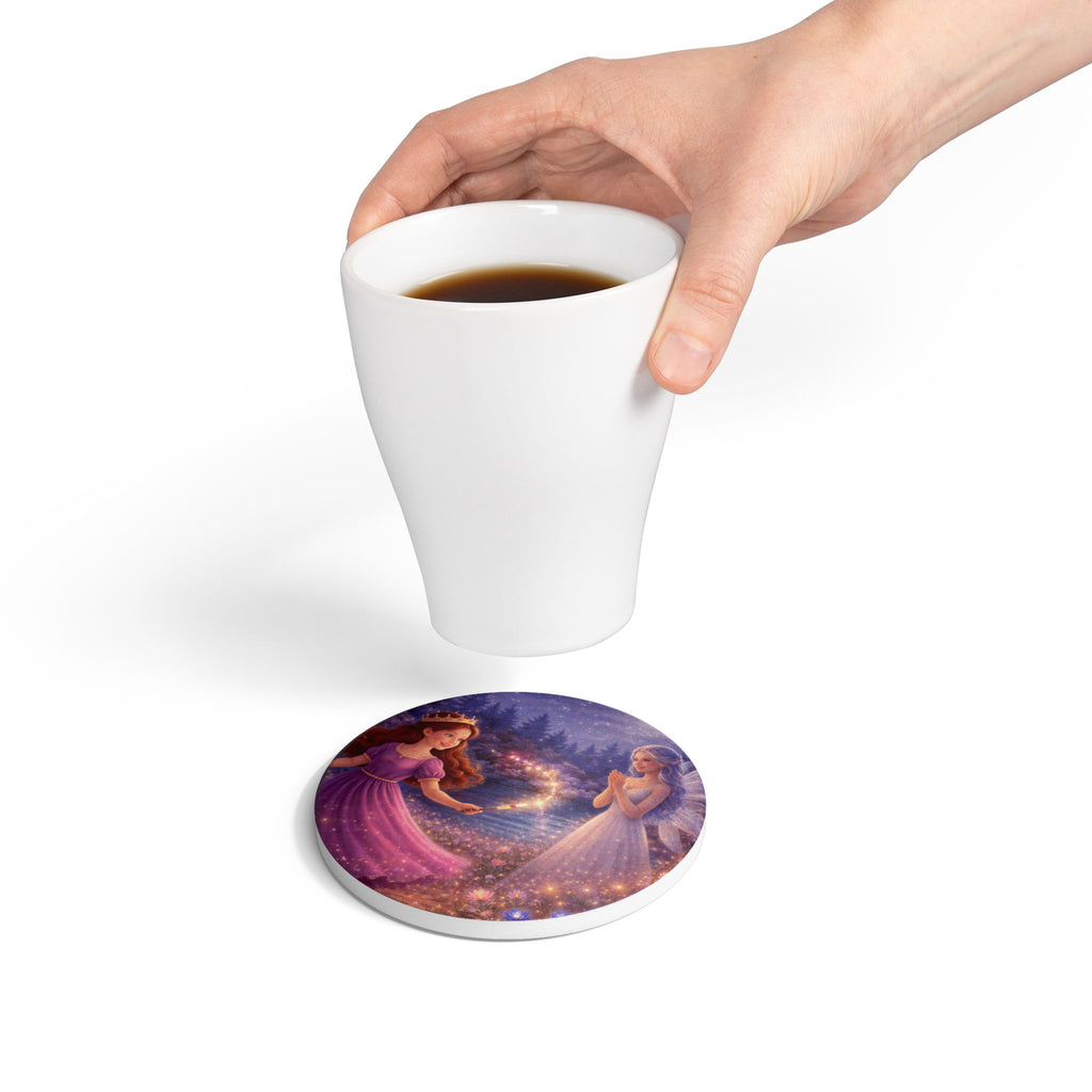 Storybook Ceramic  Art Coaster, single illustrated Coaster