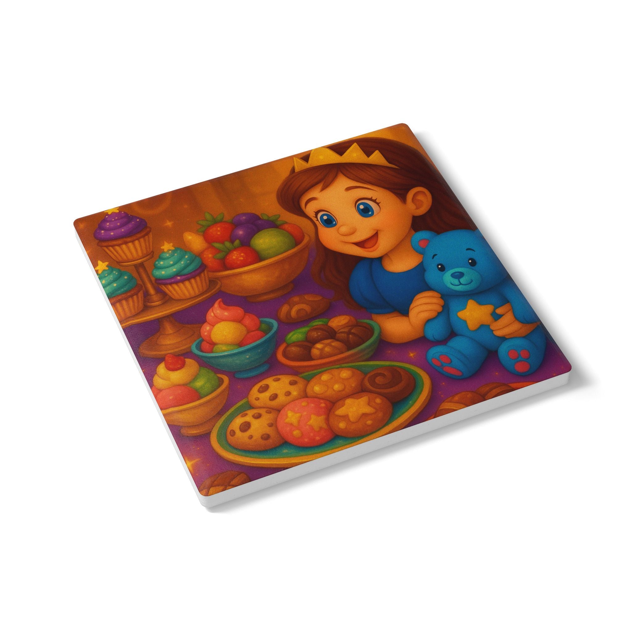 Storybook Ceramic  Art Coaster, single illustrated Coaster