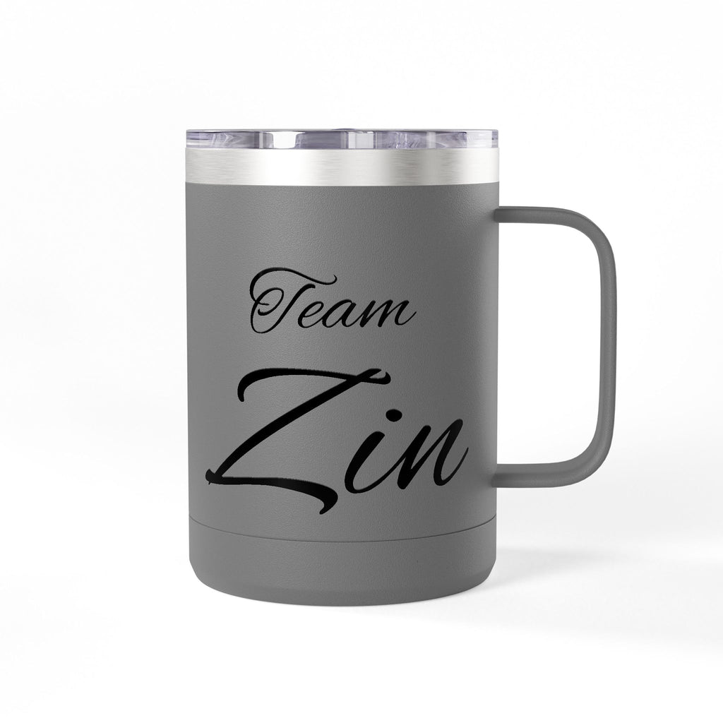 Team Zin 15oz Travel Mug – Insulated Coffee Tumbler