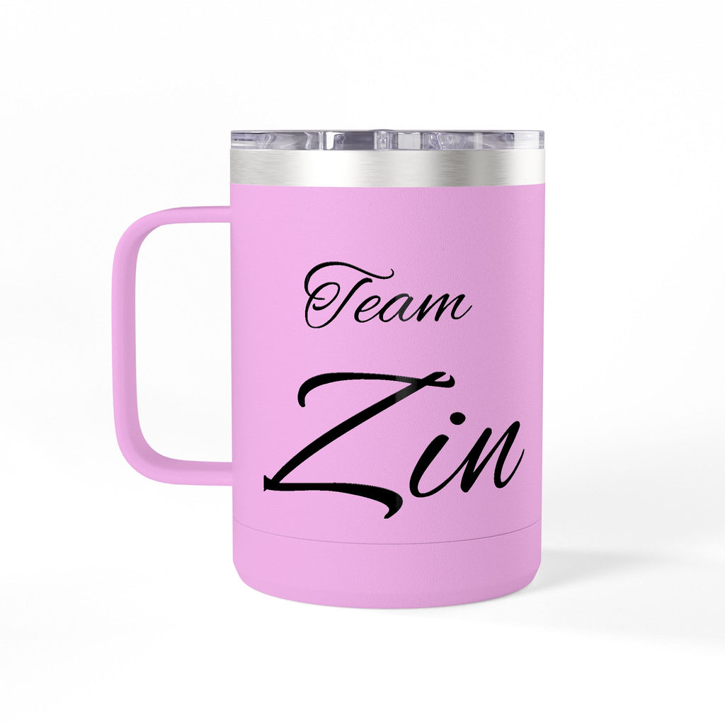 Team Zin 15oz Travel Mug – Insulated Coffee Tumbler