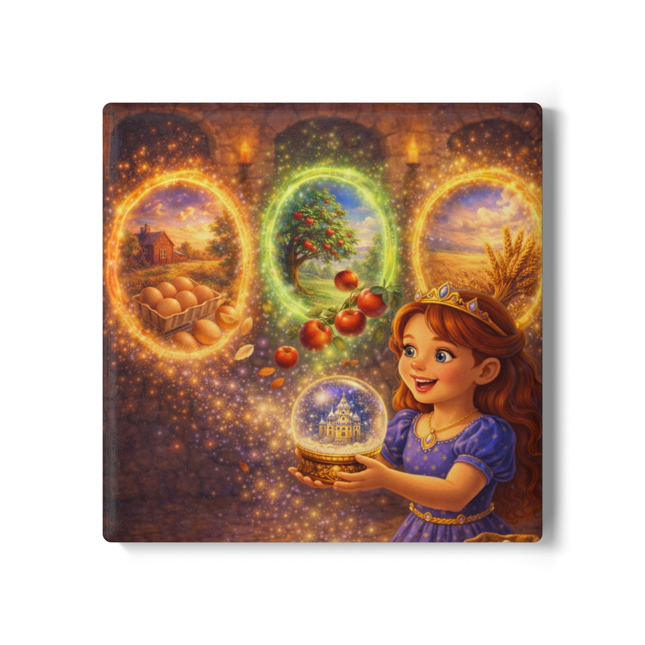 Storybook Ceramic  Art Coaster, single illustrated Coaster