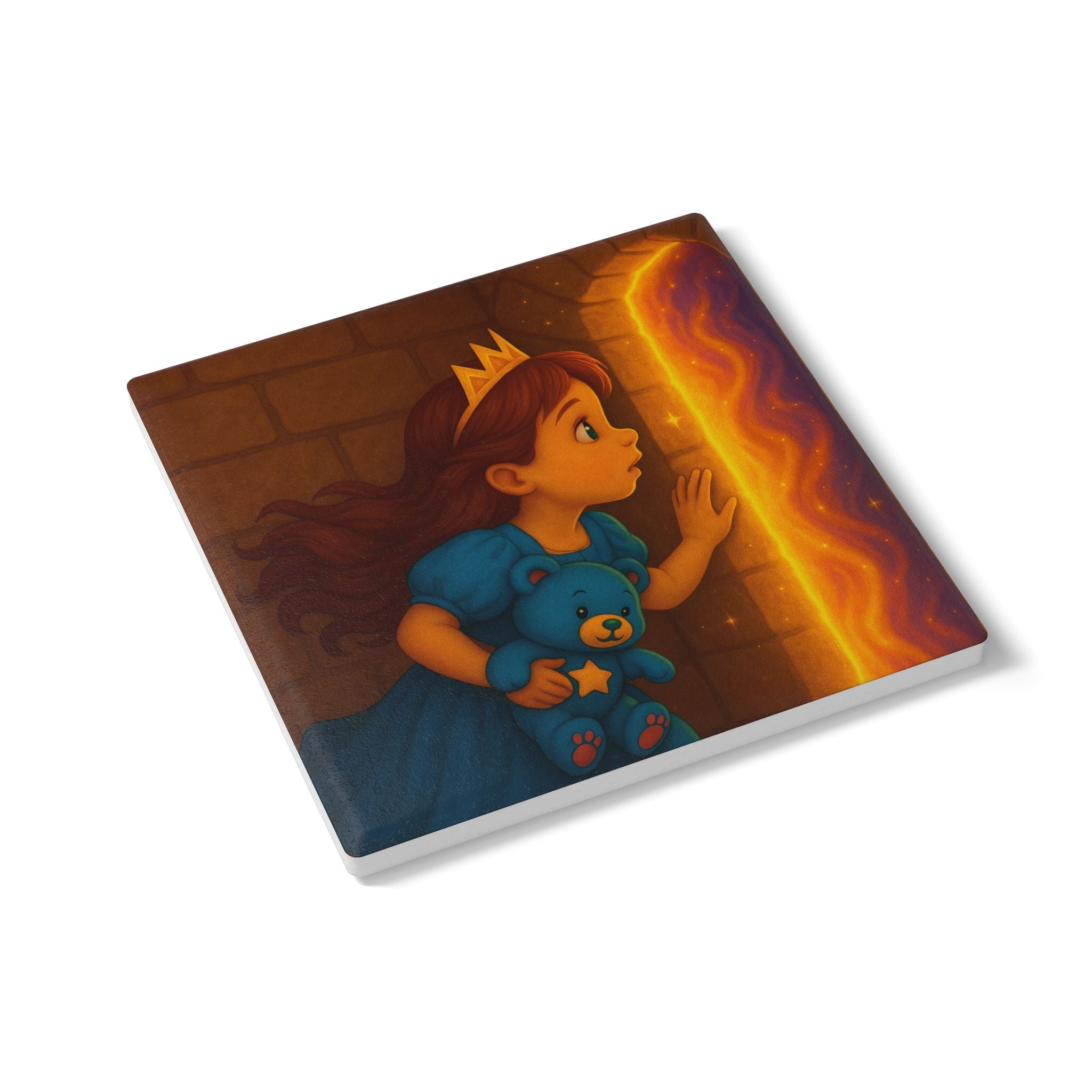Storybook Ceramic  Art Coaster, single illustrated Coaster