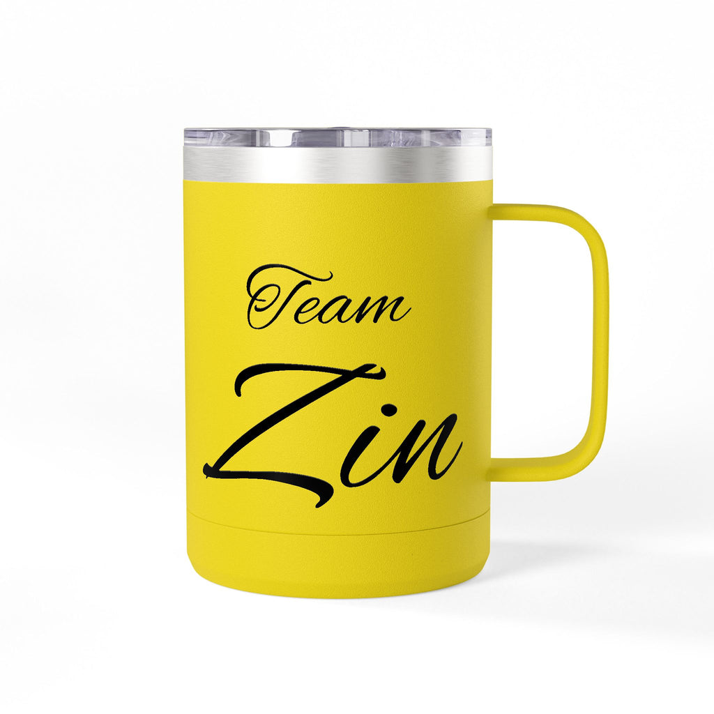 Team Zin 15oz Travel Mug – Insulated Coffee Tumbler