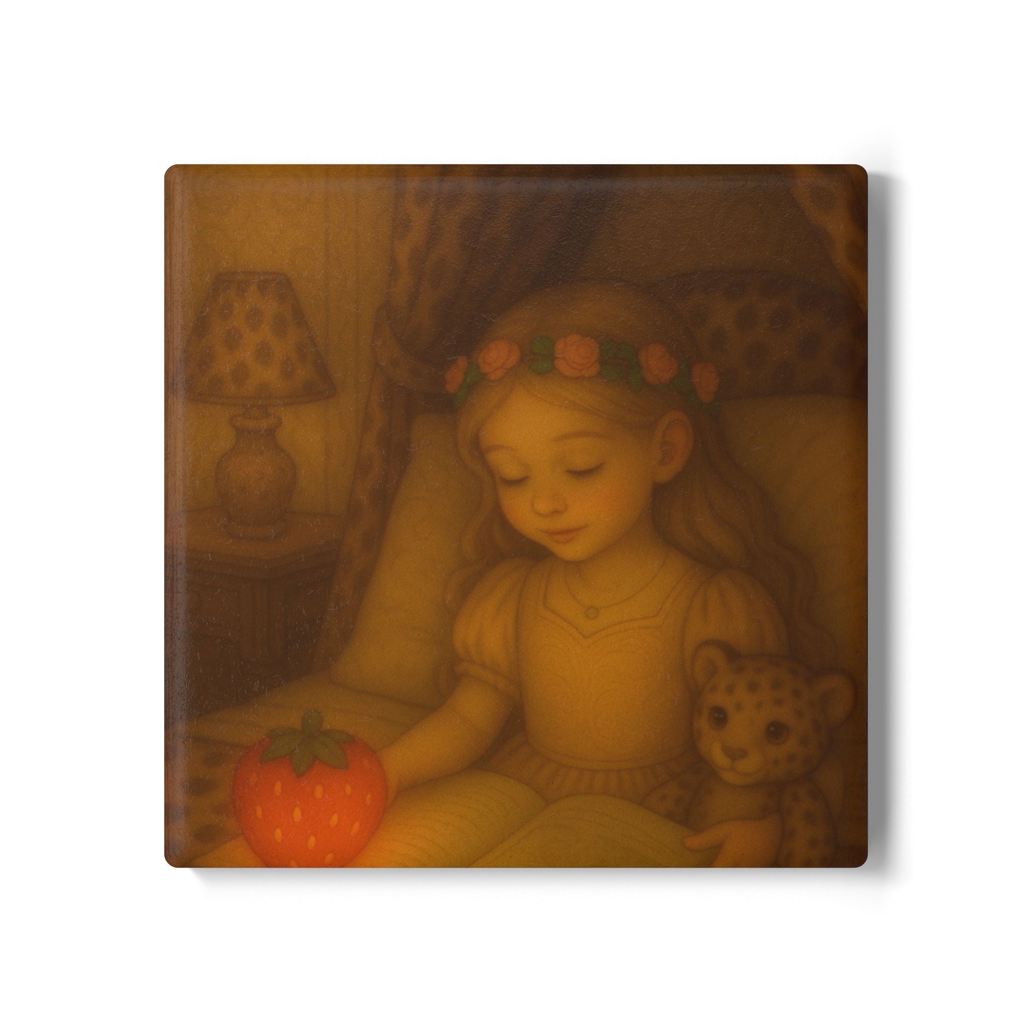 Storybook Ceramic  Art Coaster, single illustrated Coaster