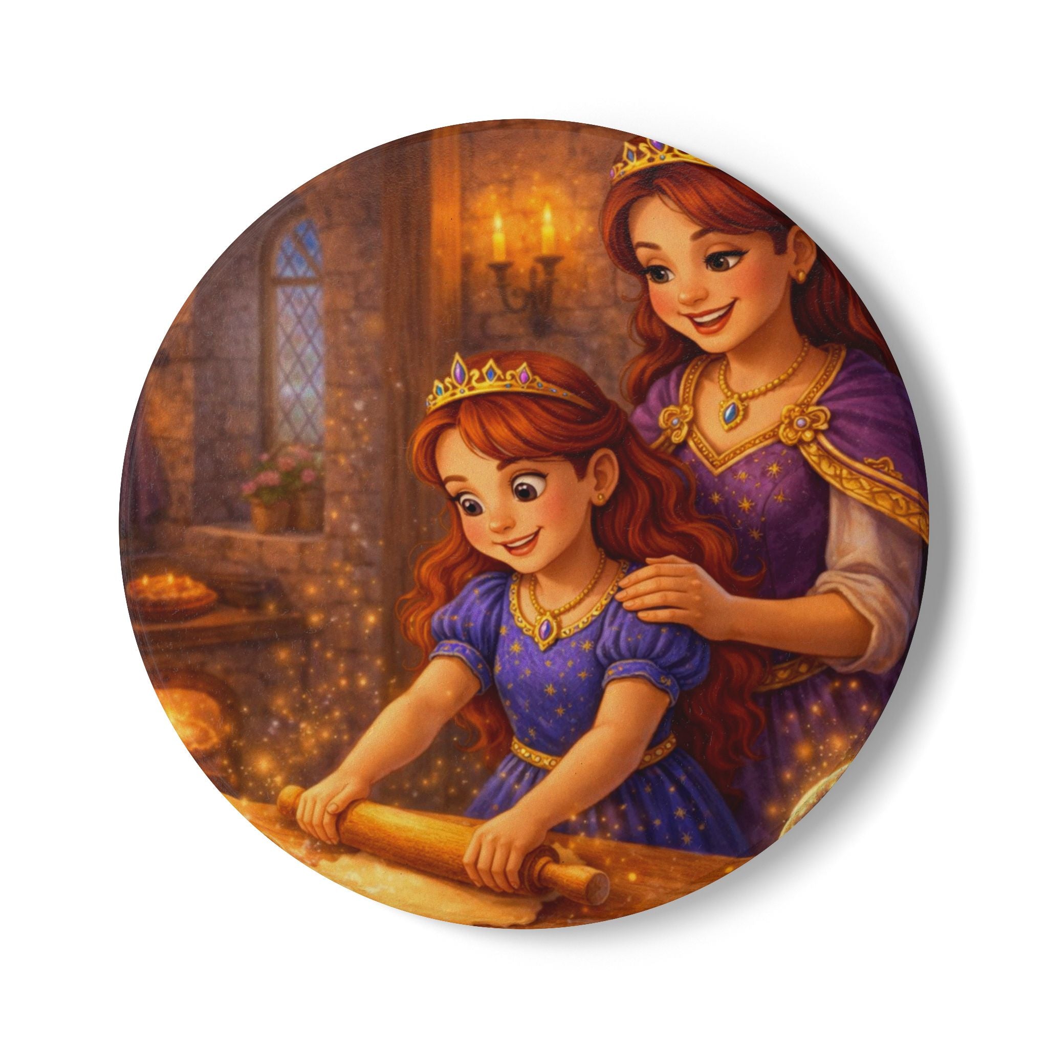 Storybook Ceramic  Art Coaster, single illustrated Coaster
