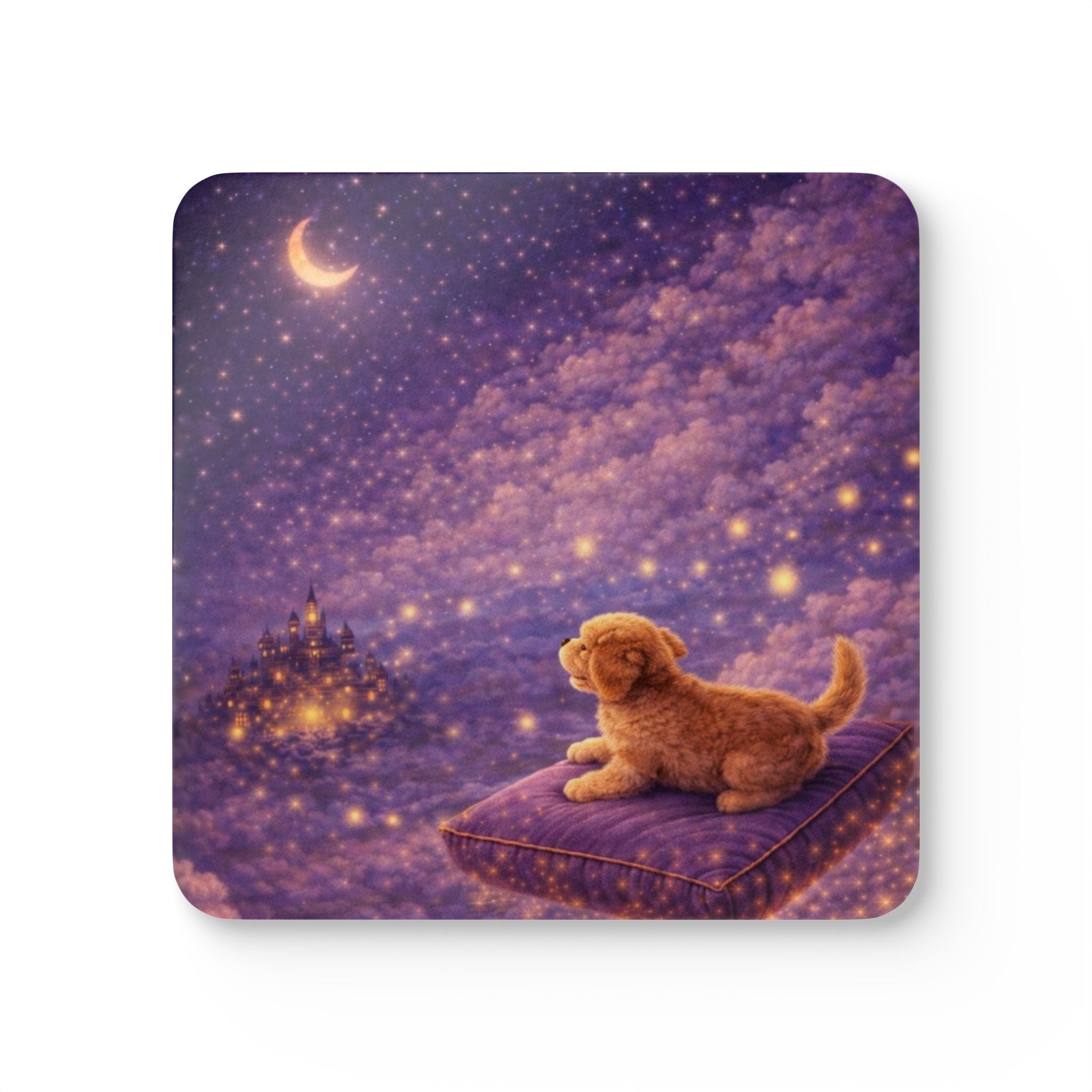 Storybook Corkwood Coaster Set of 4 Coordinated Illustrations