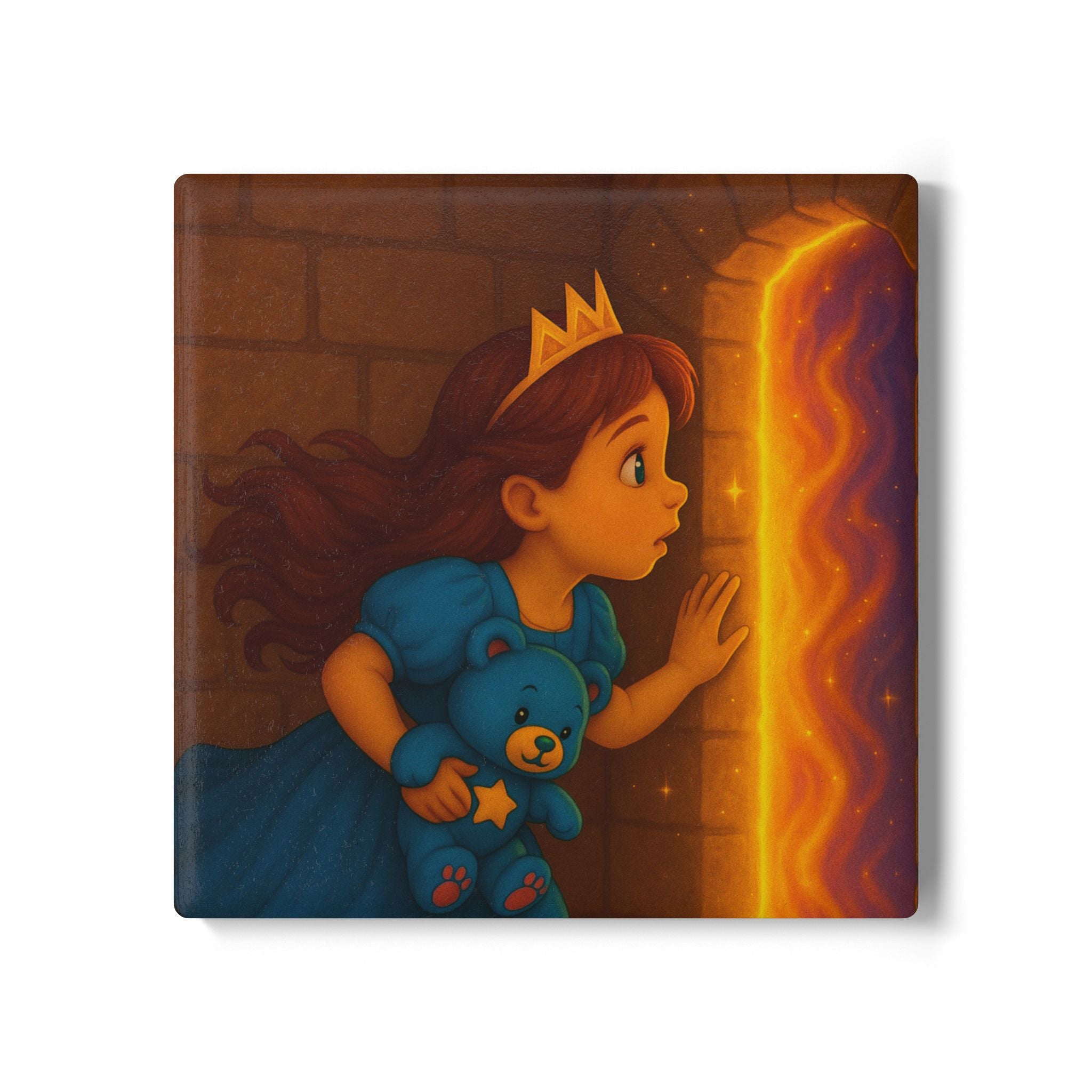 Storybook Ceramic  Art Coaster, single illustrated Coaster