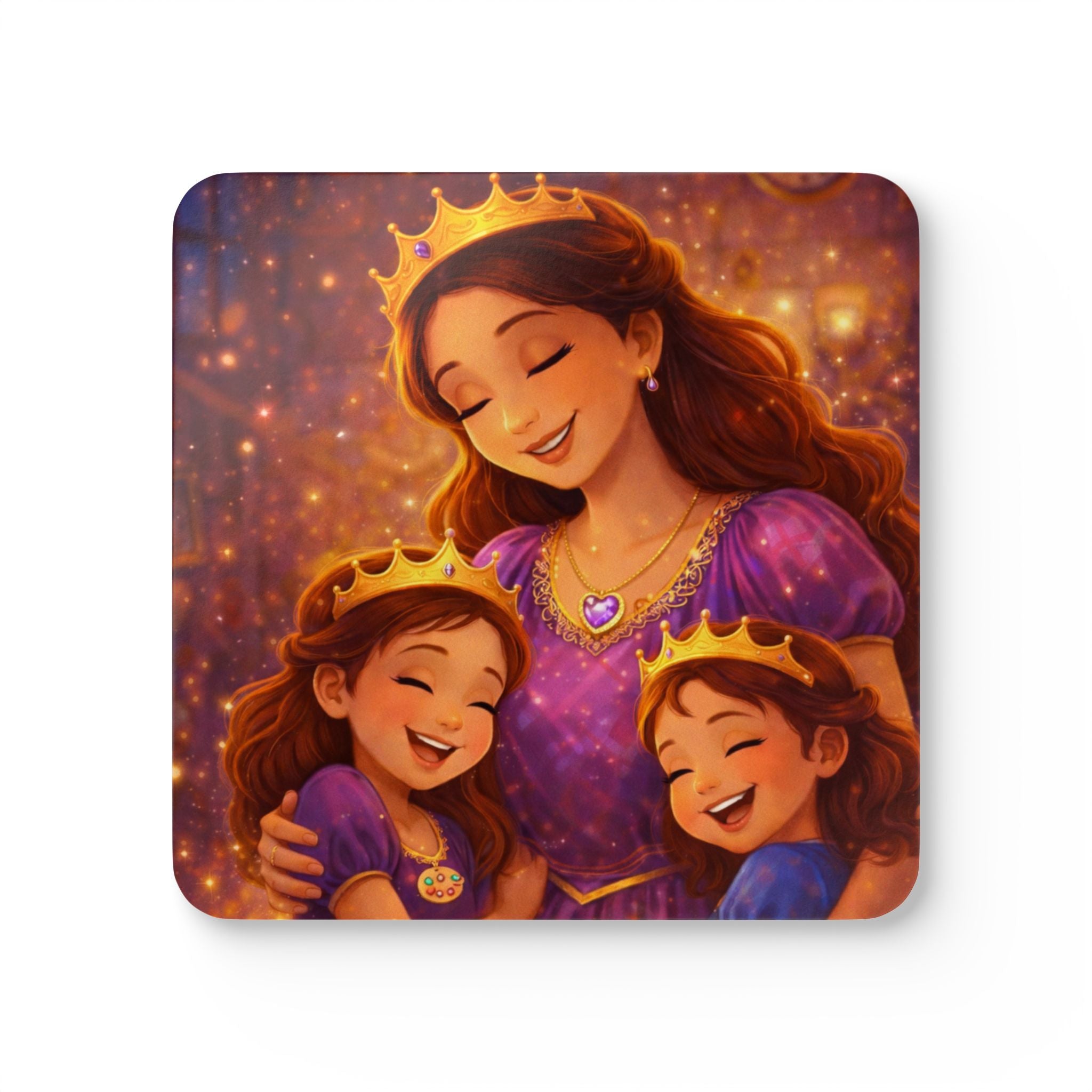 Storybook Corkwood Coaster Set of 4 Coordinated Illustrations