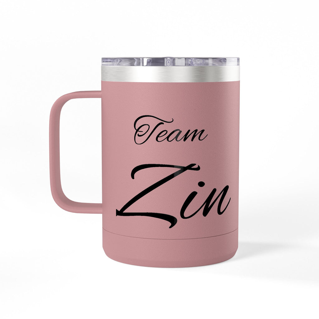 Team Zin 15oz Travel Mug – Insulated Coffee Tumbler