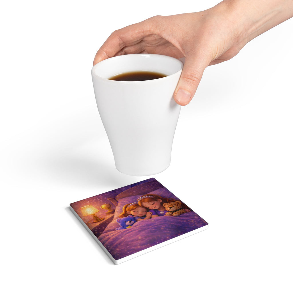 Storybook Ceramic  Art Coaster, single illustrated Coaster