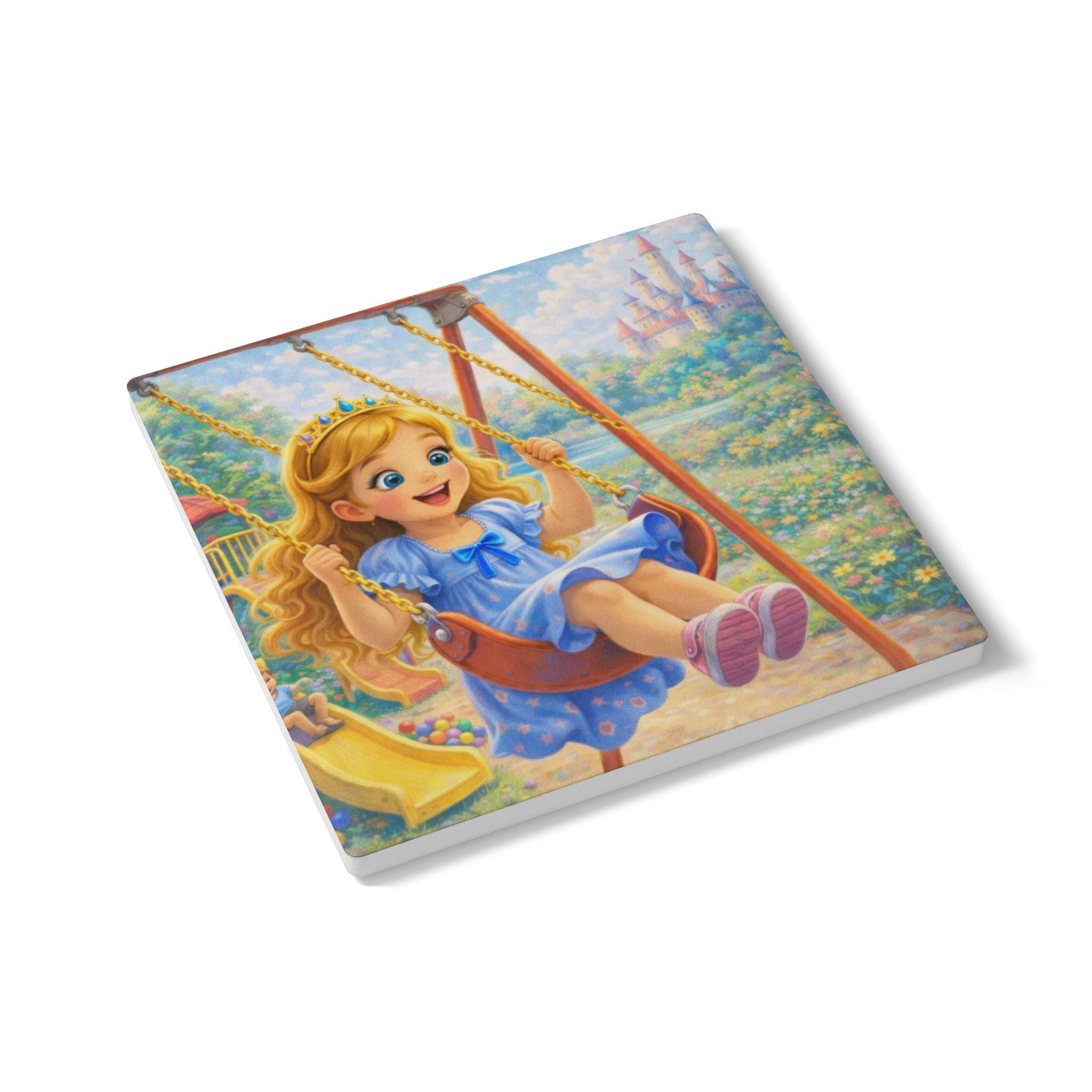 Storybook Ceramic  Art Coaster, single illustrated Coaster