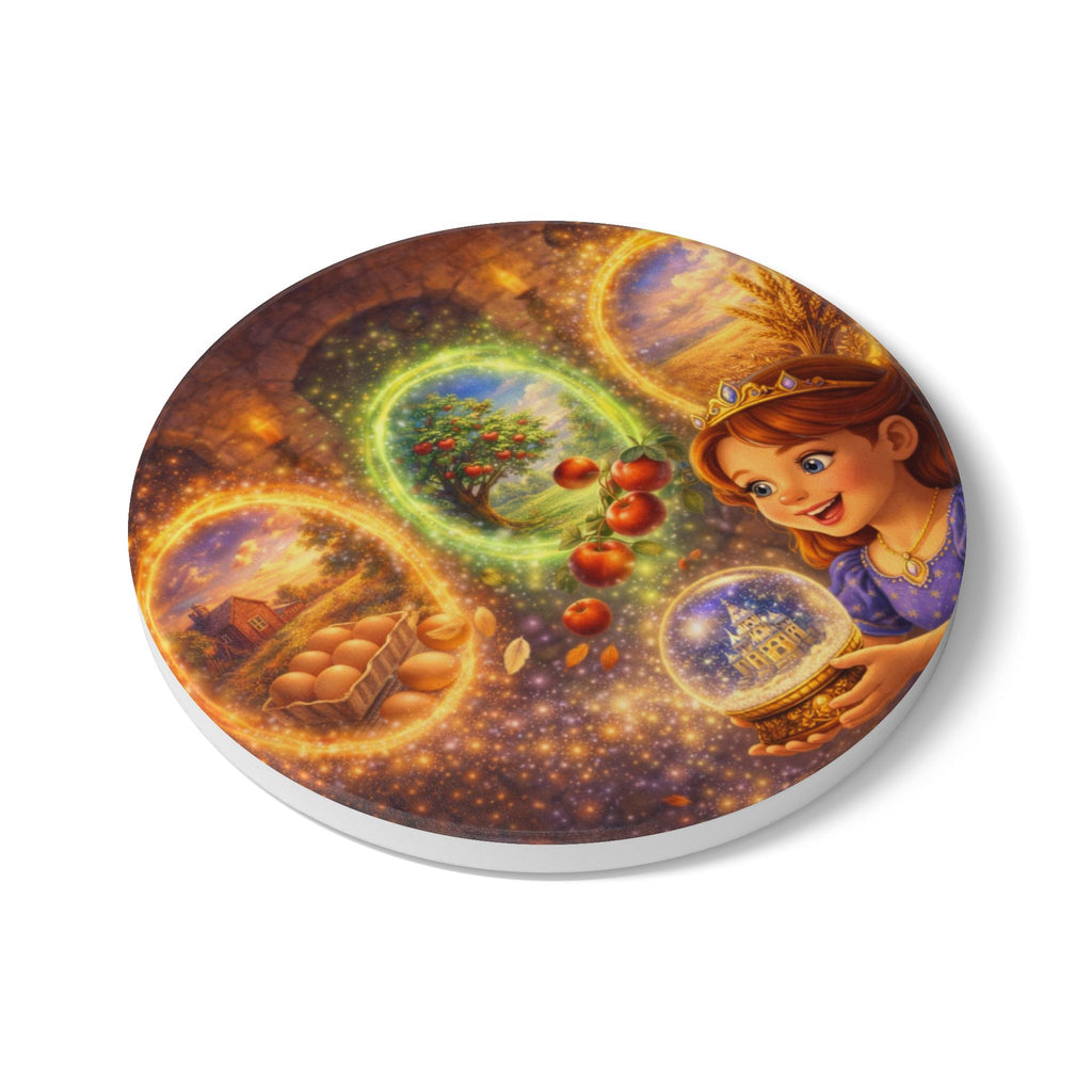 Storybook Ceramic  Art Coaster, single illustrated Coaster