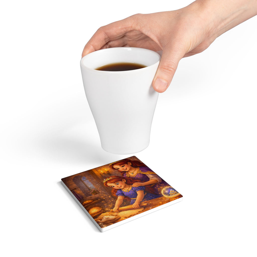 Storybook Ceramic  Art Coaster, single illustrated Coaster