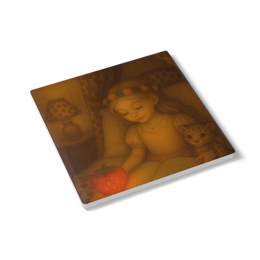 Storybook Ceramic  Art Coaster, single illustrated Coaster