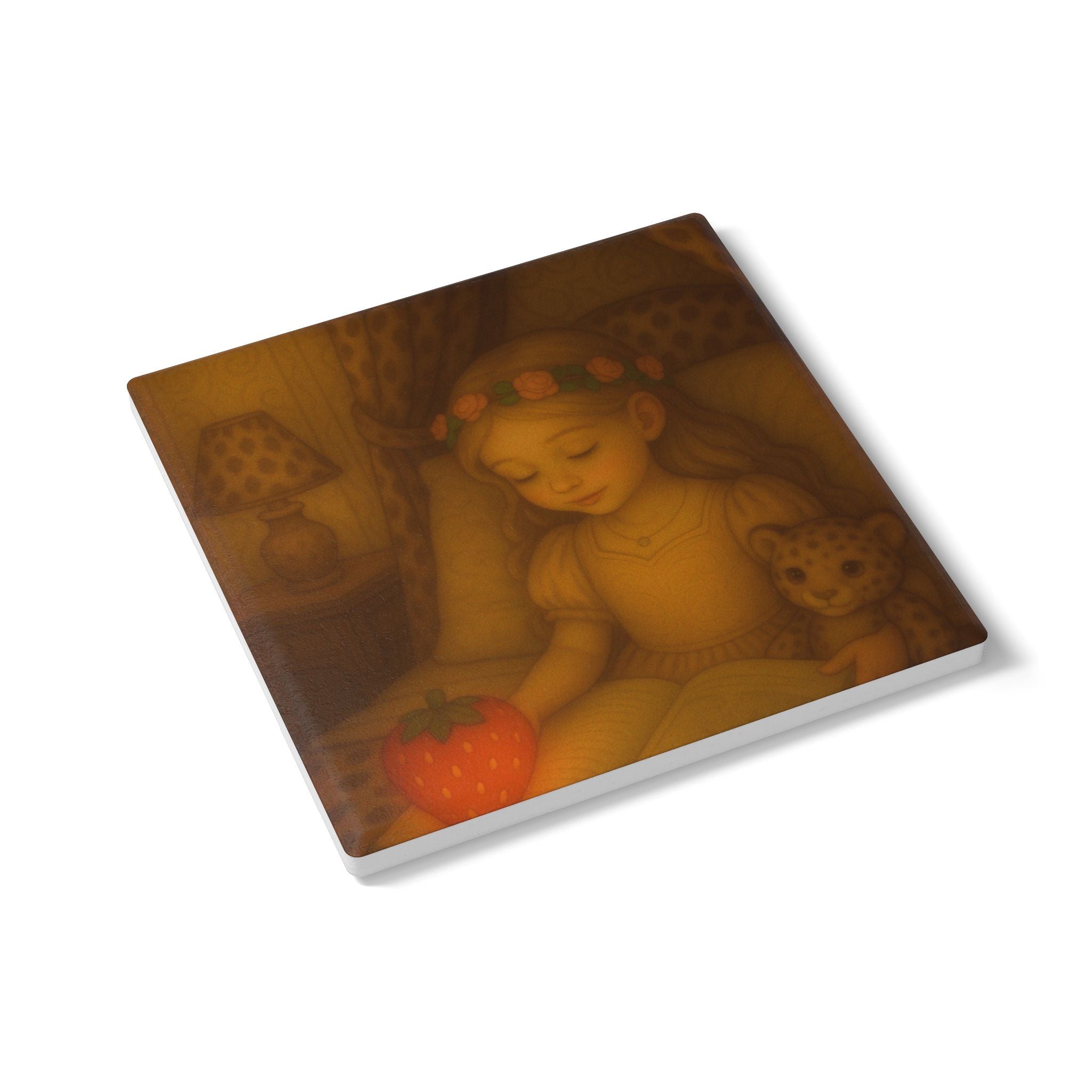 Storybook Ceramic  Art Coaster, single illustrated Coaster
