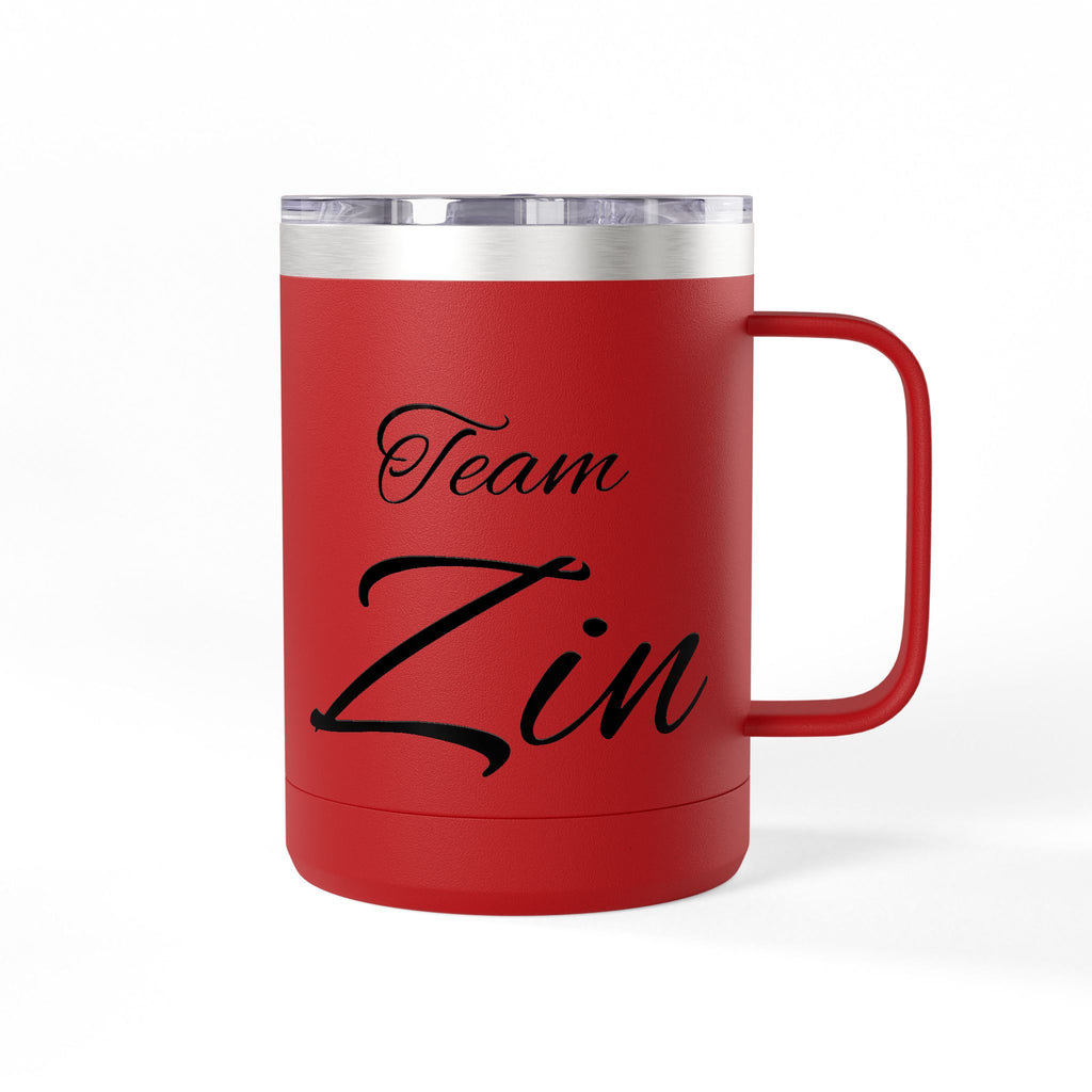 Team Zin 15oz Travel Mug – Insulated Coffee Tumbler