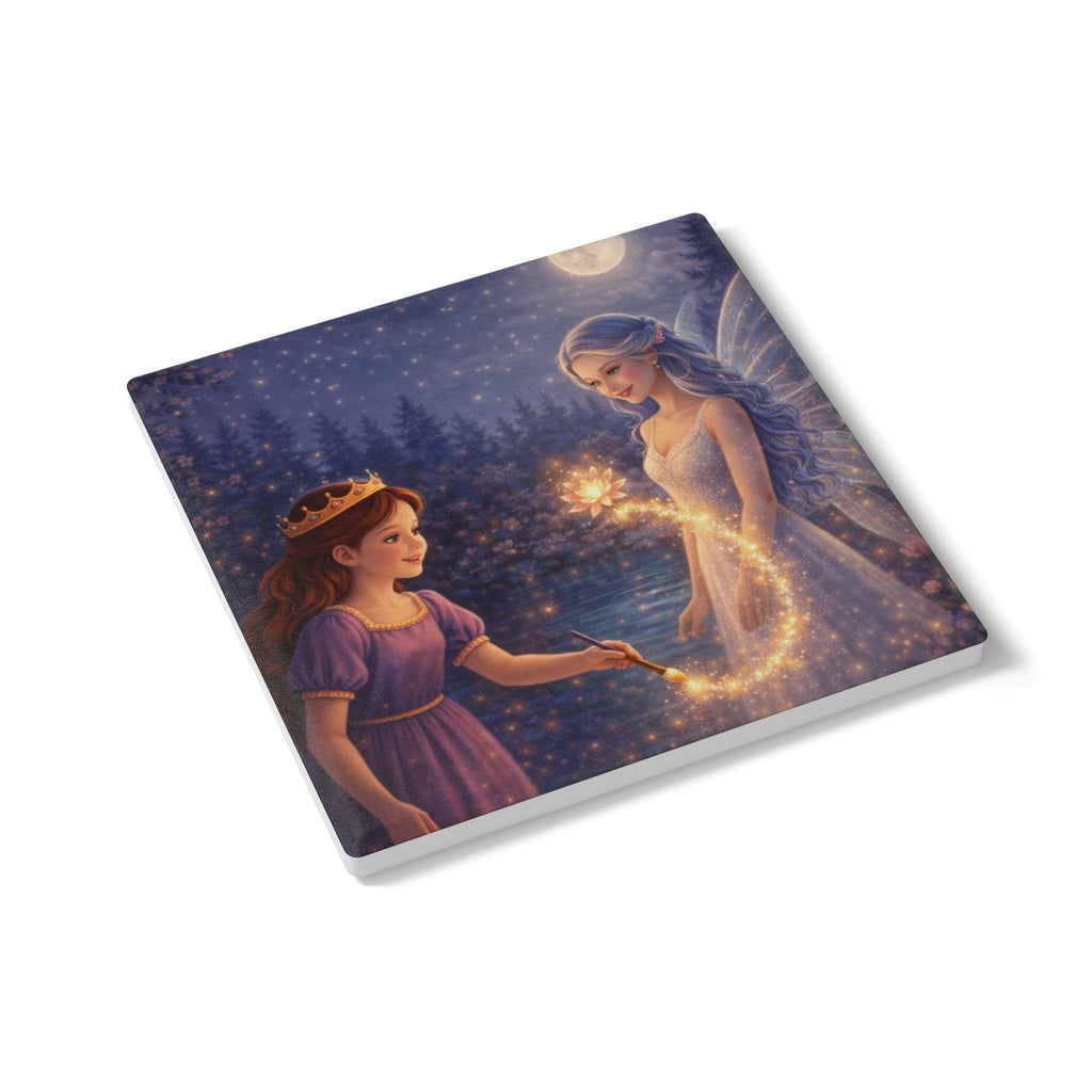 Storybook Ceramic  Art Coaster, single illustrated Coaster
