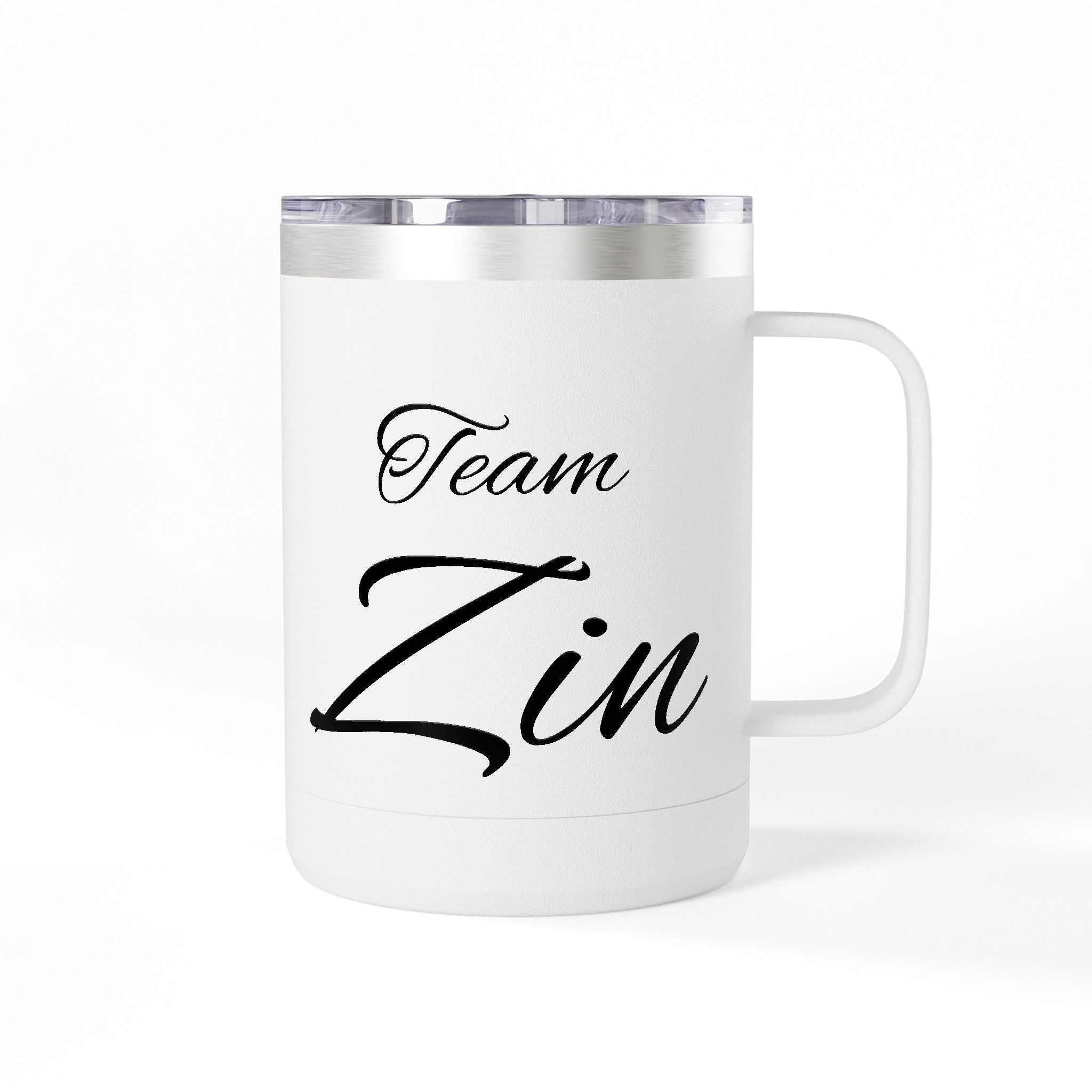 Team Zin 15oz Travel Mug – Insulated Coffee Tumbler