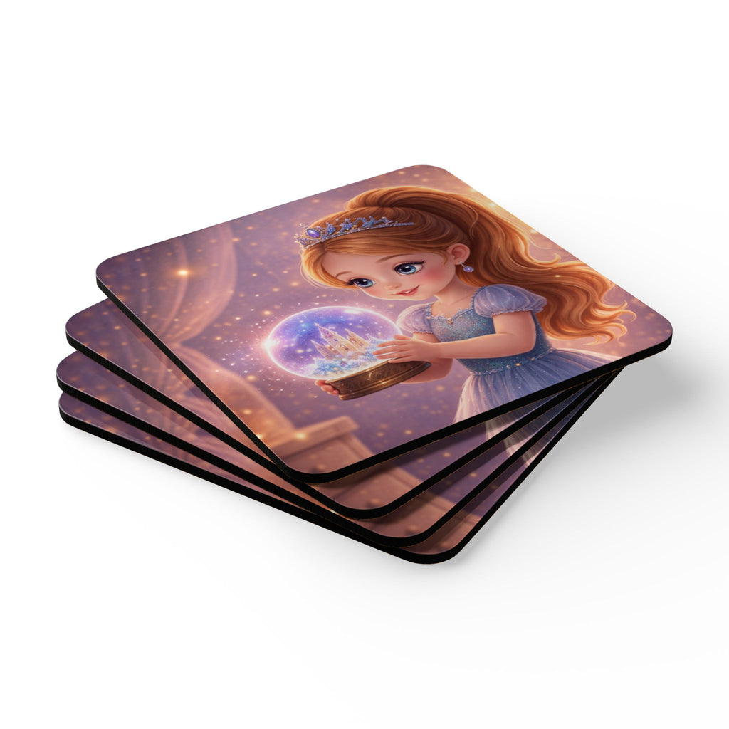 Storybook Corkwood Coaster Set of 4 Coordinated Illustrations