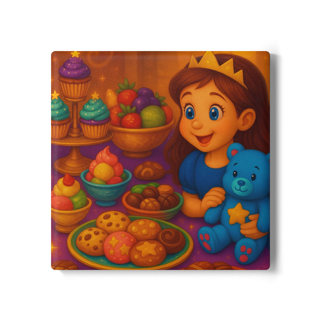 Storybook Ceramic  Art Coaster, single illustrated Coaster