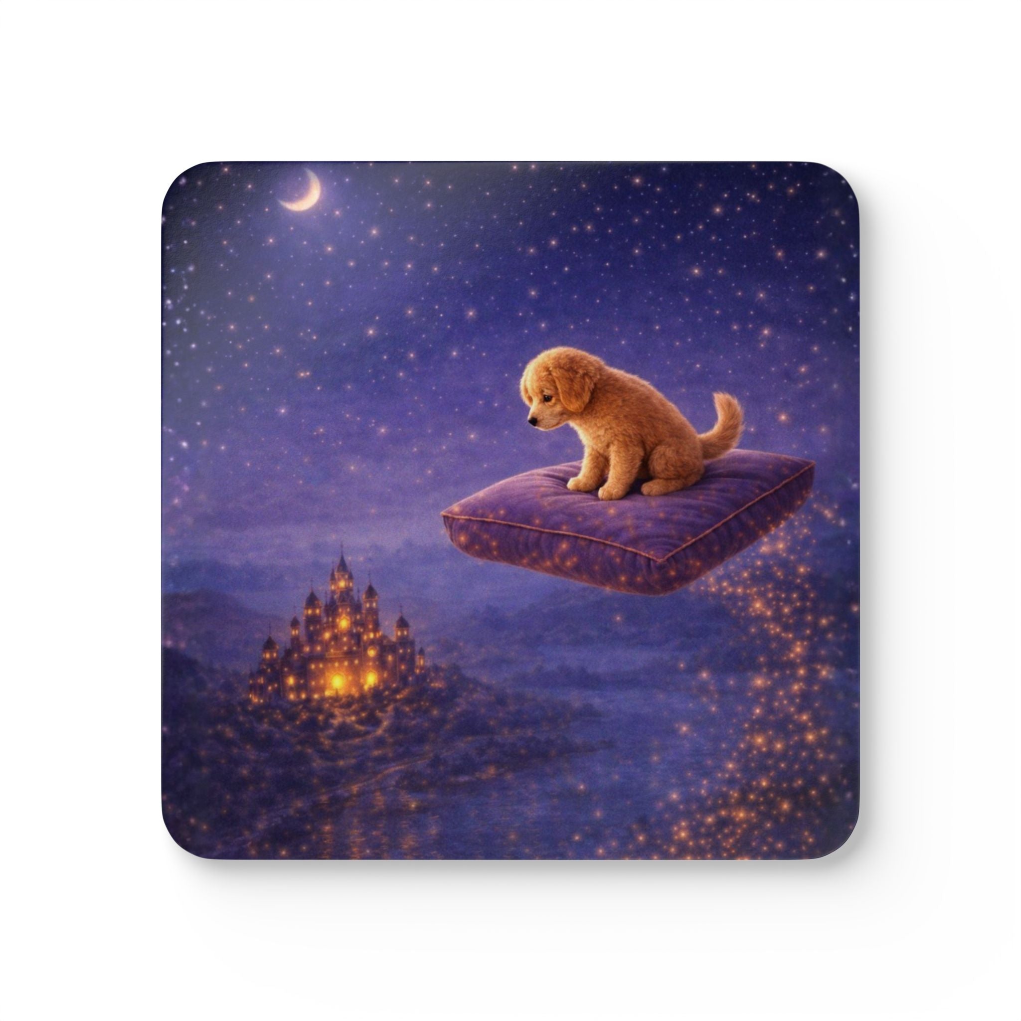 Storybook Corkwood Coaster Set of 4 Coordinated Illustrations