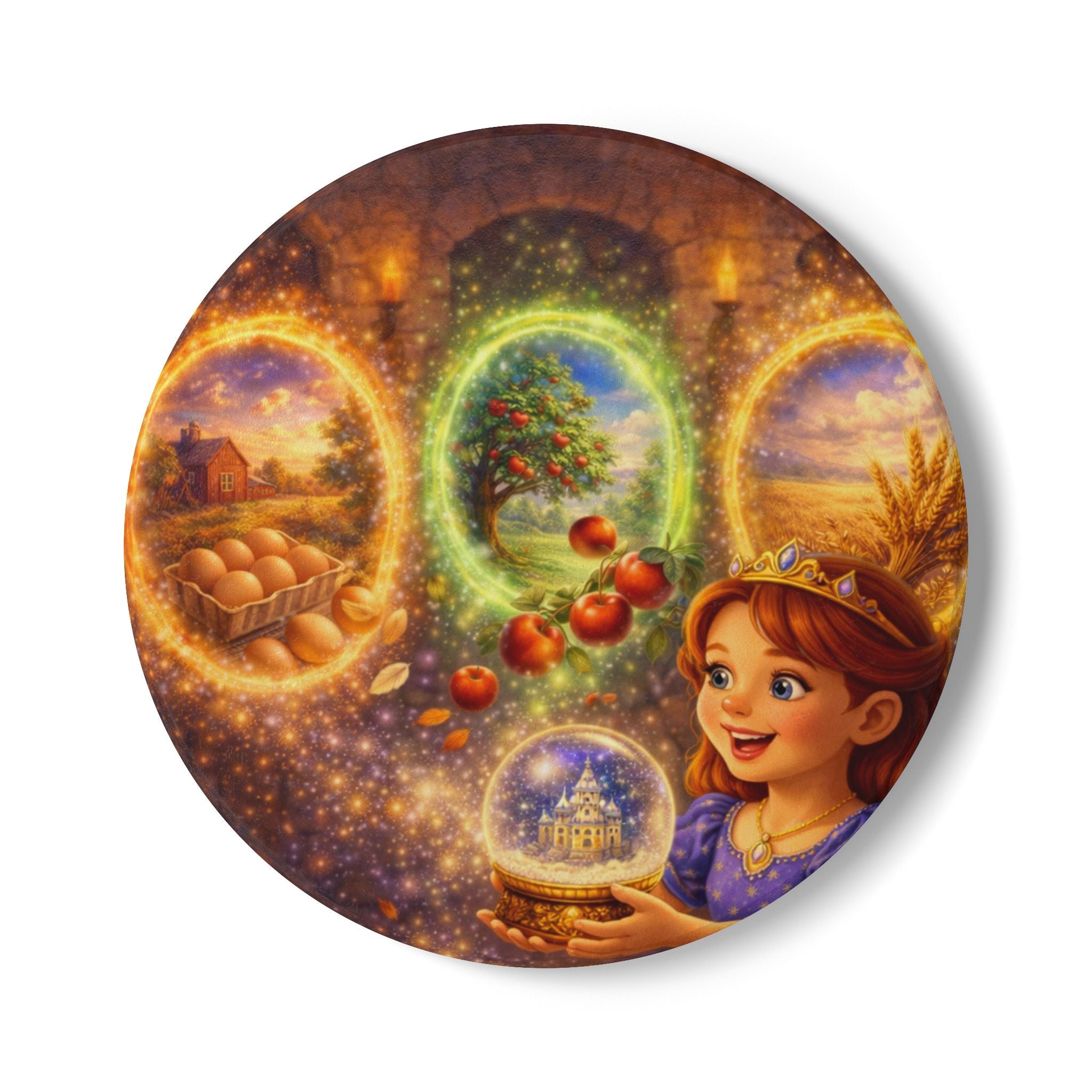 Storybook Ceramic  Art Coaster, single illustrated Coaster