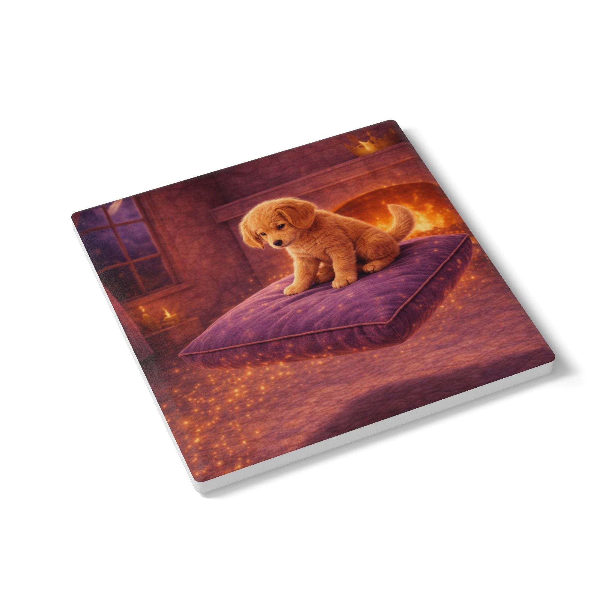 Storybook Ceramic  Art Coaster, single illustrated Coaster