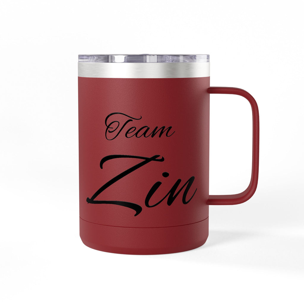 Team Zin 15oz Travel Mug – Insulated Coffee Tumbler