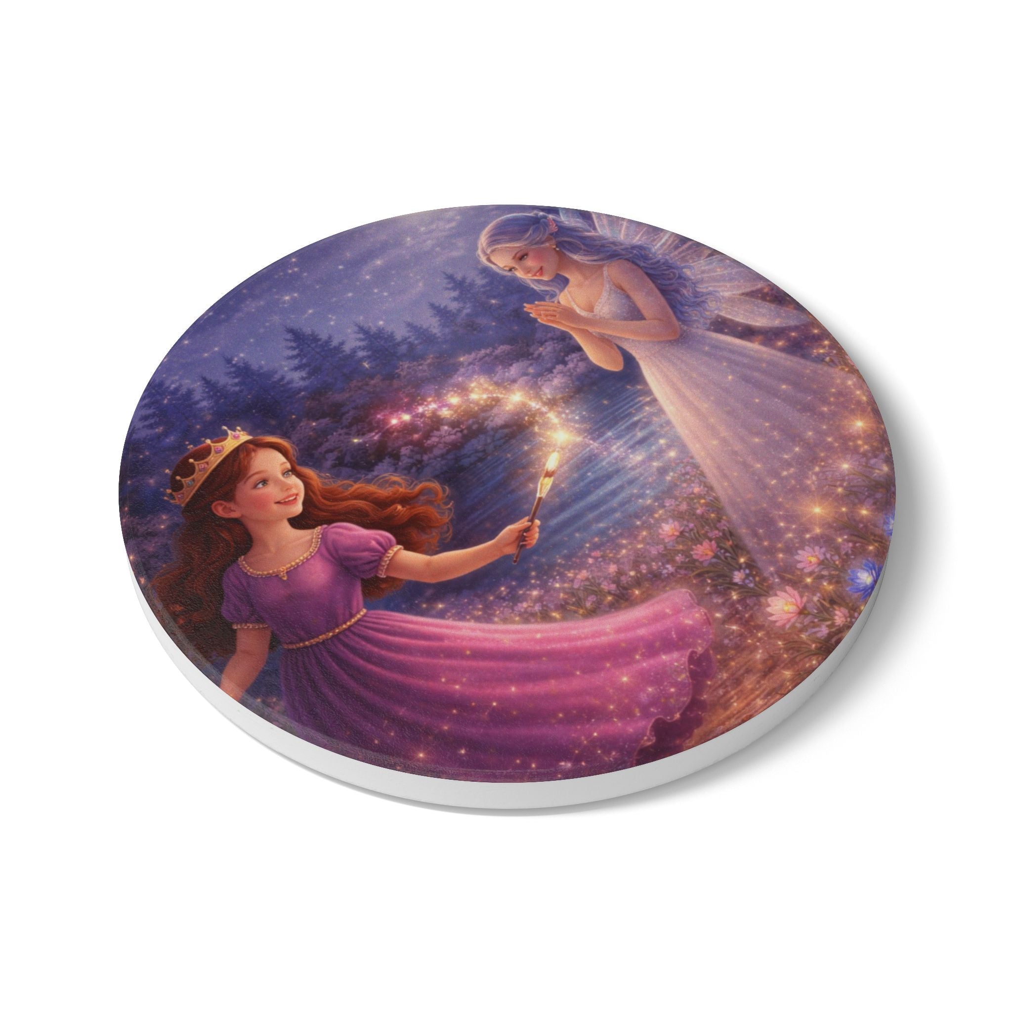 Storybook Ceramic  Art Coaster, single illustrated Coaster
