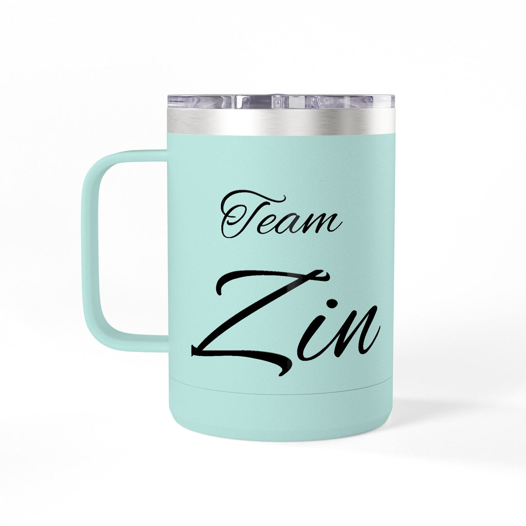 Team Zin 15oz Travel Mug – Insulated Coffee Tumbler