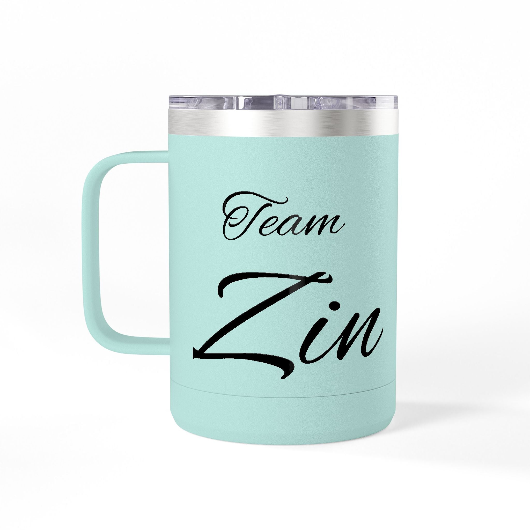 Team Zin 15oz Travel Mug – Insulated Coffee Tumbler