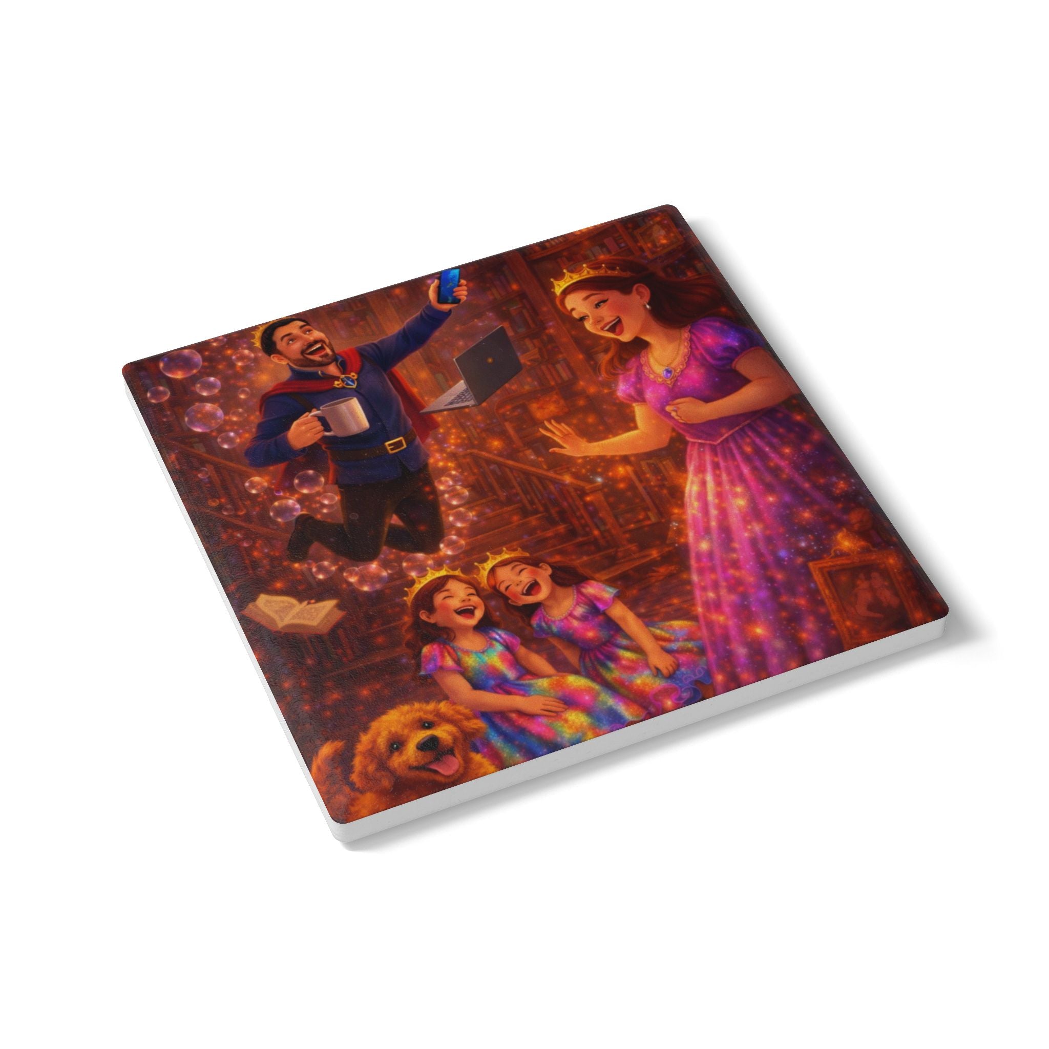 Storybook Ceramic  Art Coaster, single illustrated Coaster