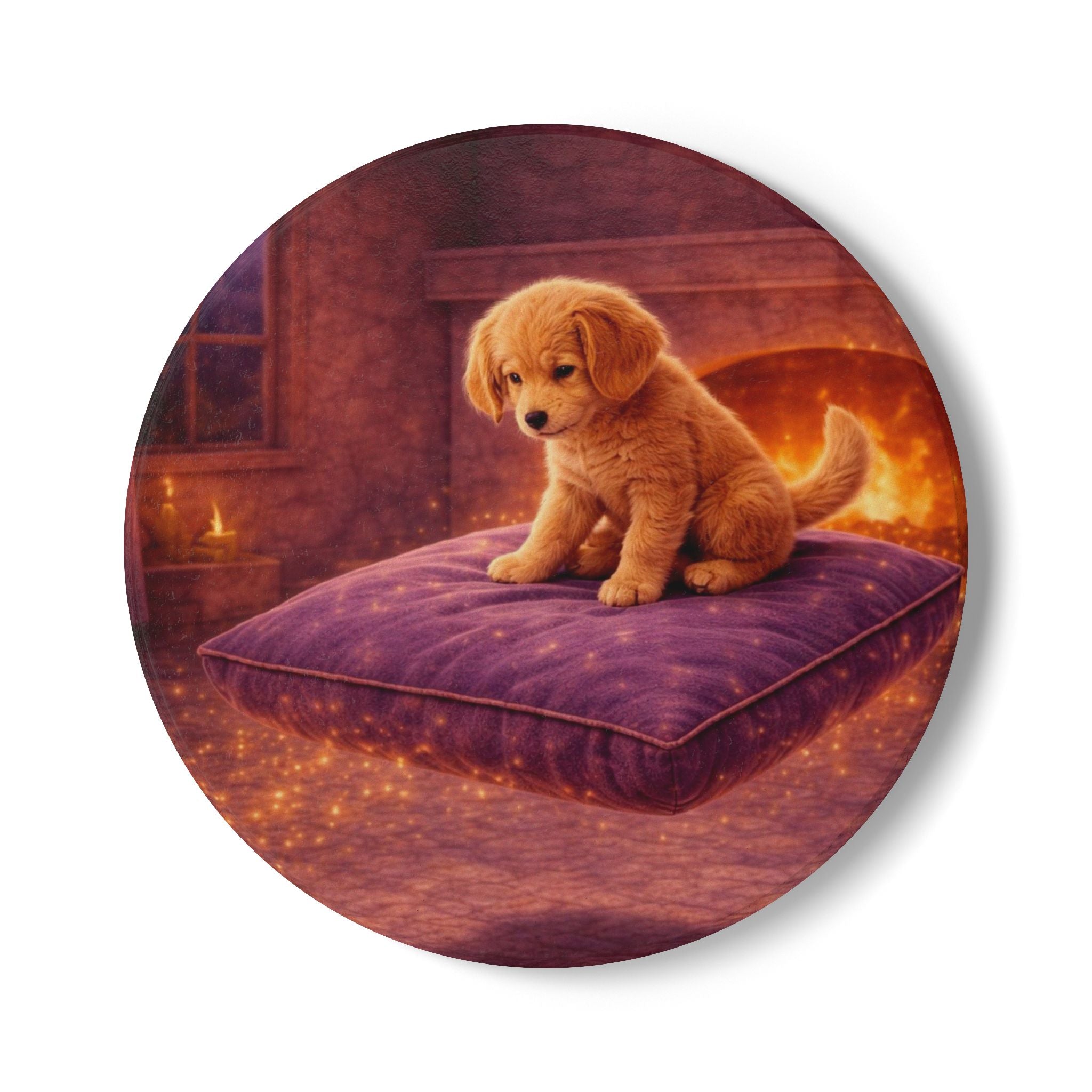 Storybook Ceramic  Art Coaster, single illustrated Coaster