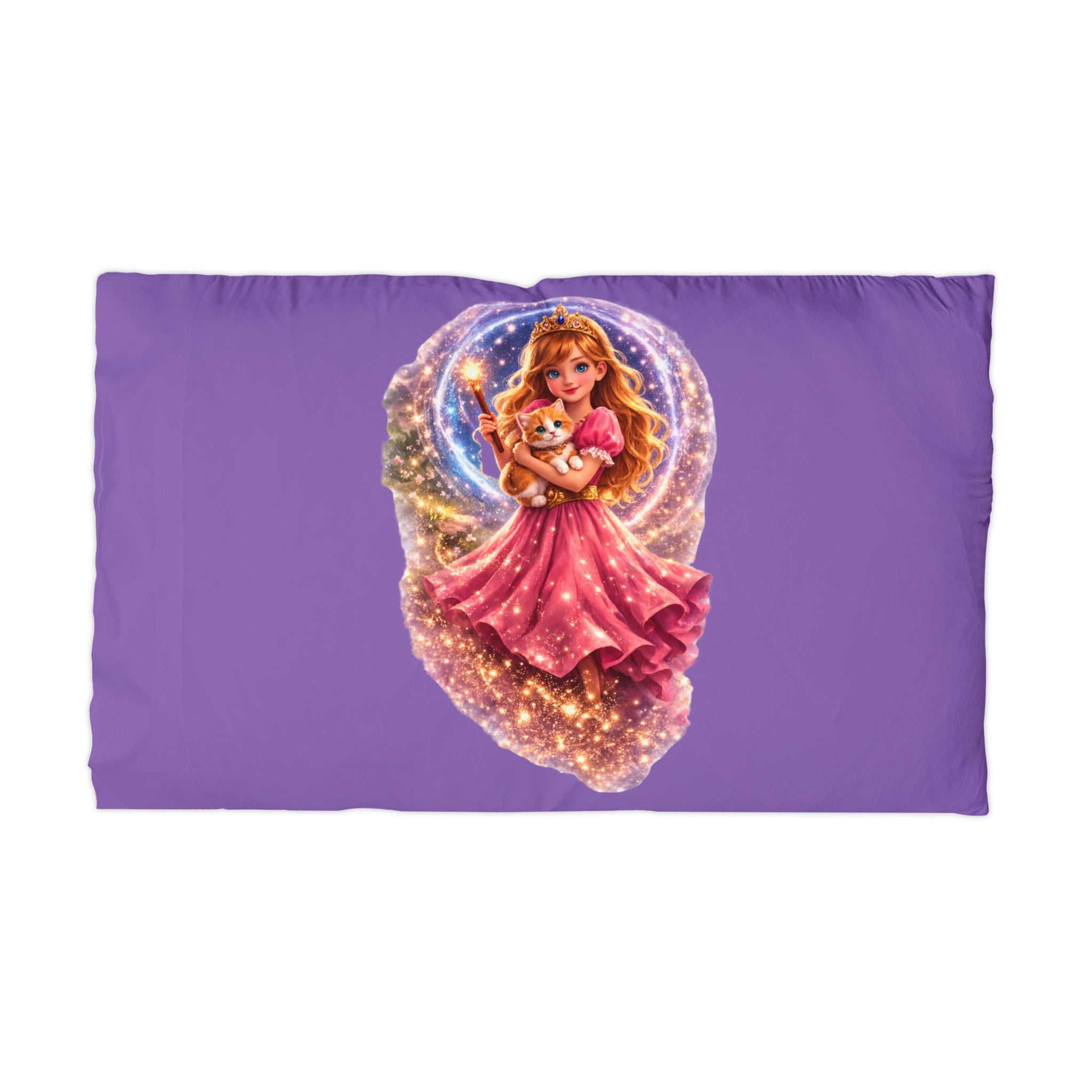 Princess Teddy Microfiber Pillowcase — Sparkling Fairy Tale Sleep Pillowcase for Kids