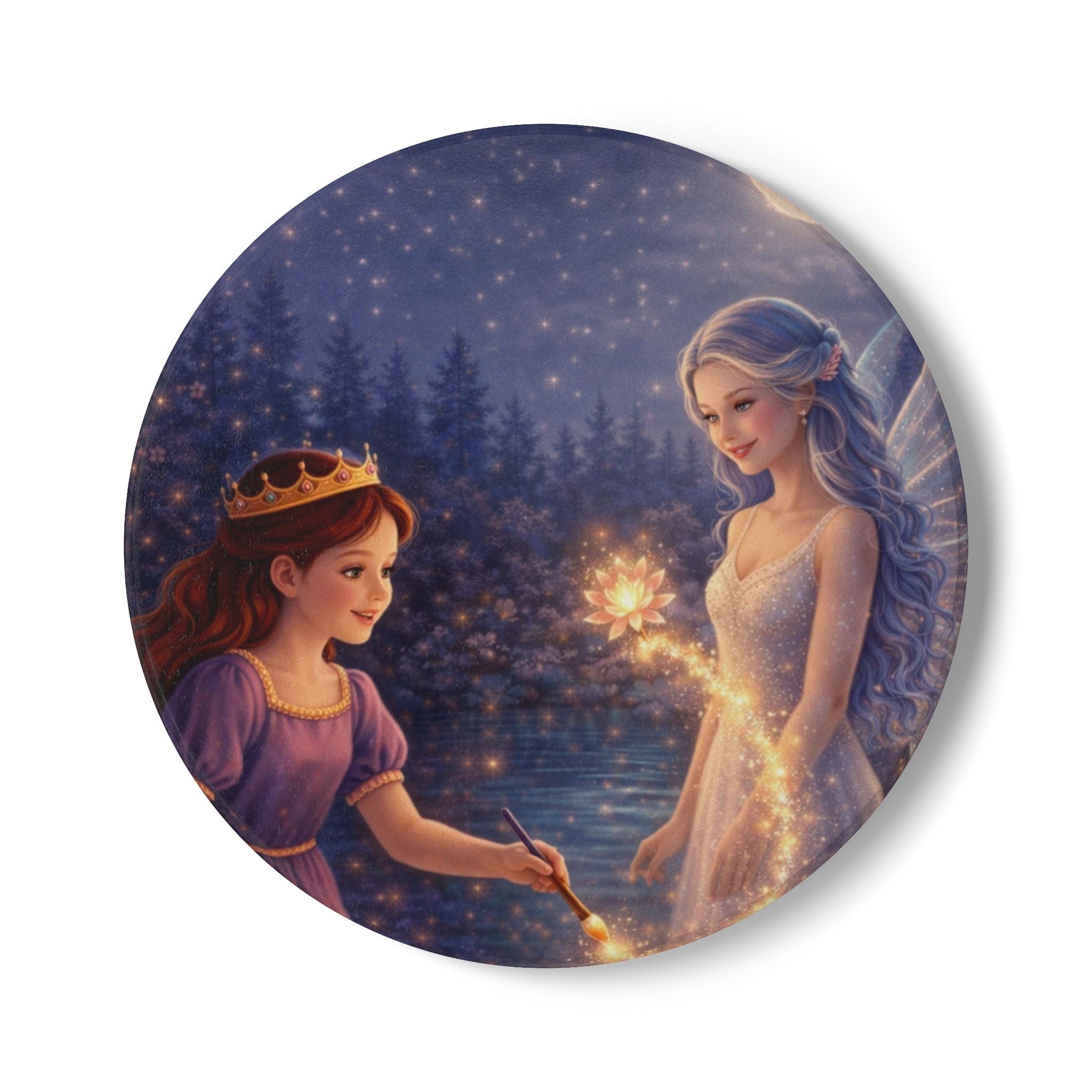 Storybook Ceramic  Art Coaster, single illustrated Coaster