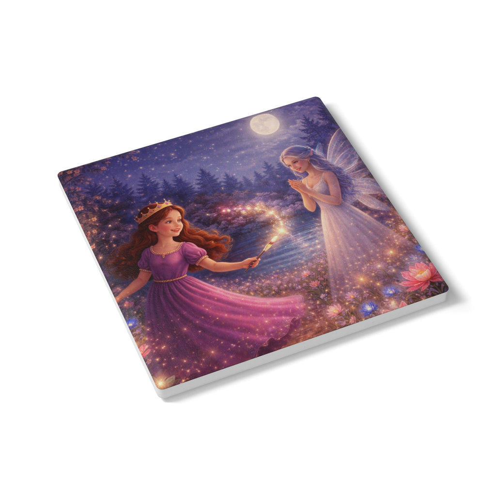 Storybook Ceramic  Art Coaster, single illustrated Coaster