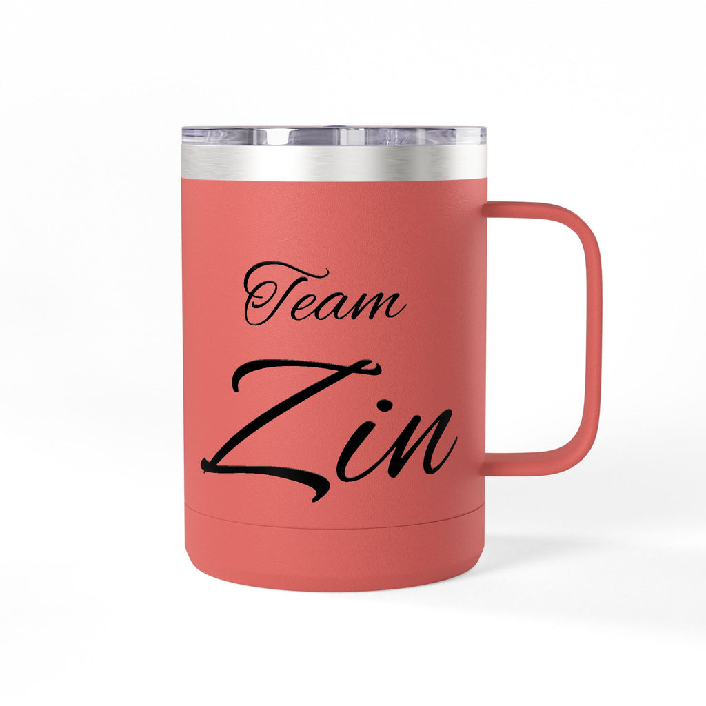 Team Zin 15oz Travel Mug – Insulated Coffee Tumbler
