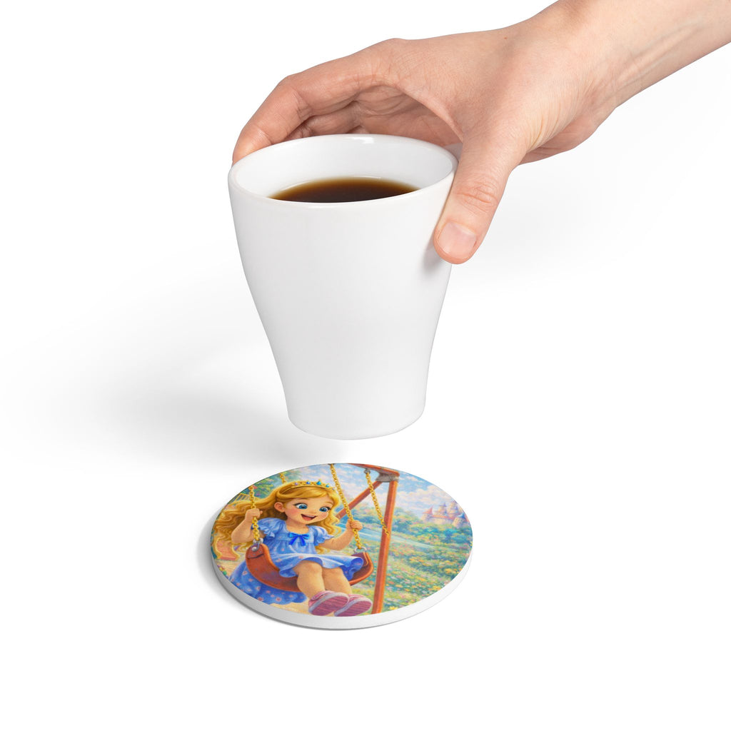 Storybook Ceramic  Art Coaster, single illustrated Coaster