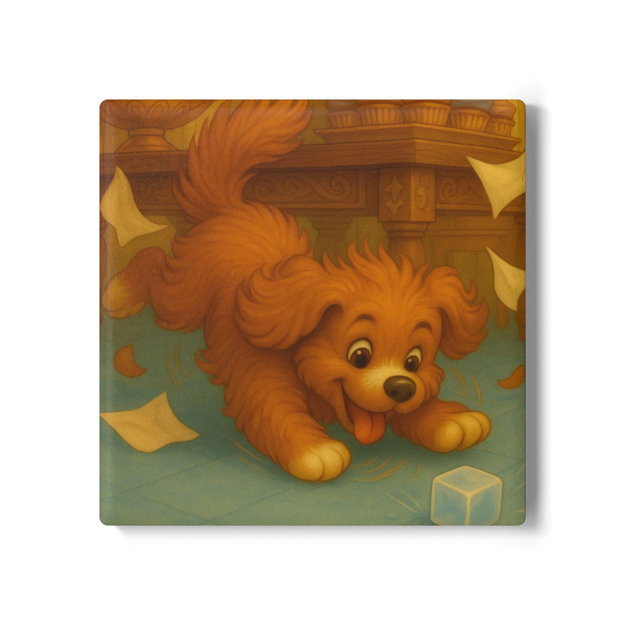 Storybook Ceramic  Art Coaster, single illustrated Coaster