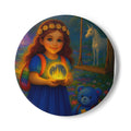 Storybook Ceramic  Art Coaster, single illustrated Coaster