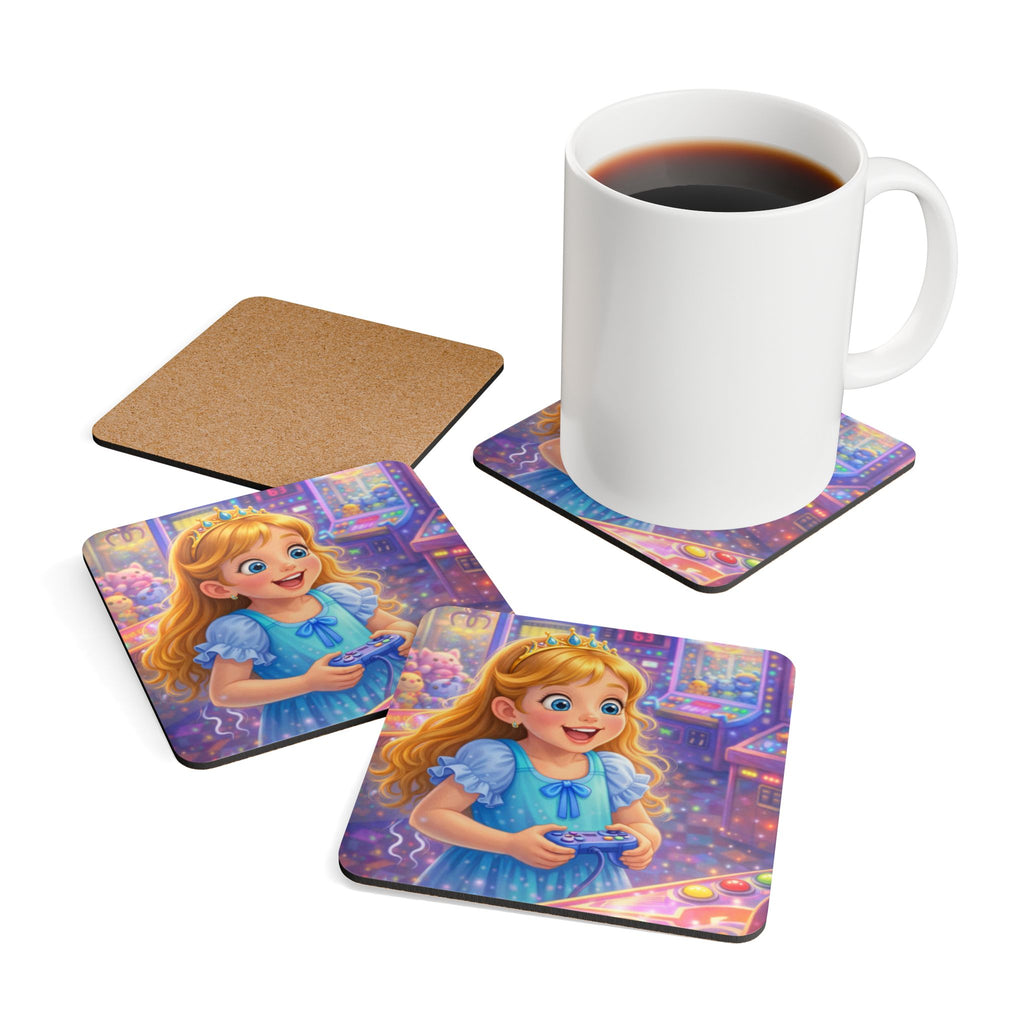 Storybook Corkwood Coaster Set of 4 Coordinated Illustrations