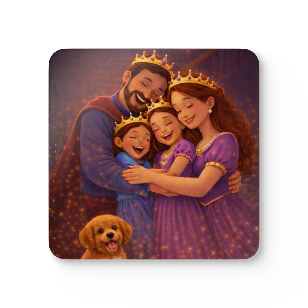 Storybook Corkwood Coaster Set of 4 Coordinated Illustrations