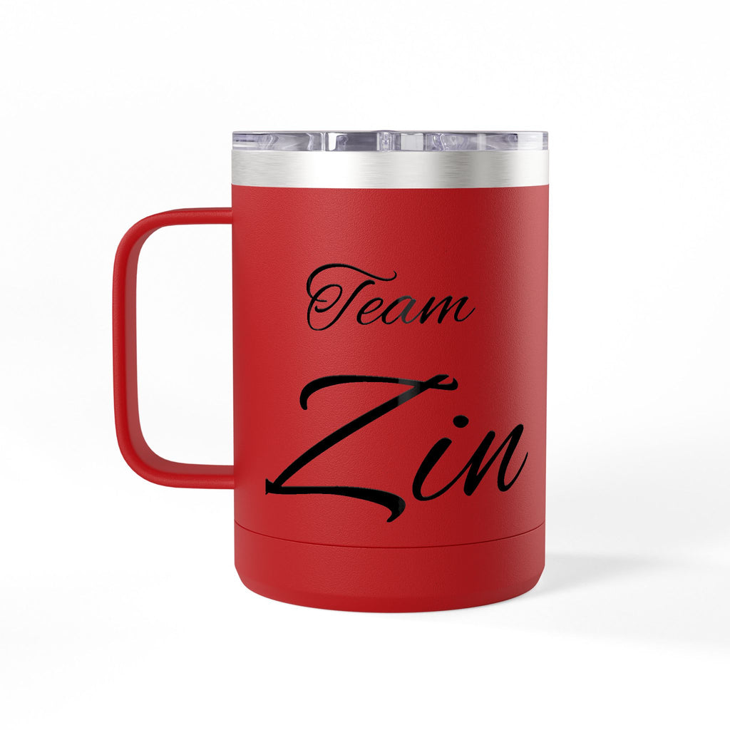 Team Zin 15oz Travel Mug – Insulated Coffee Tumbler