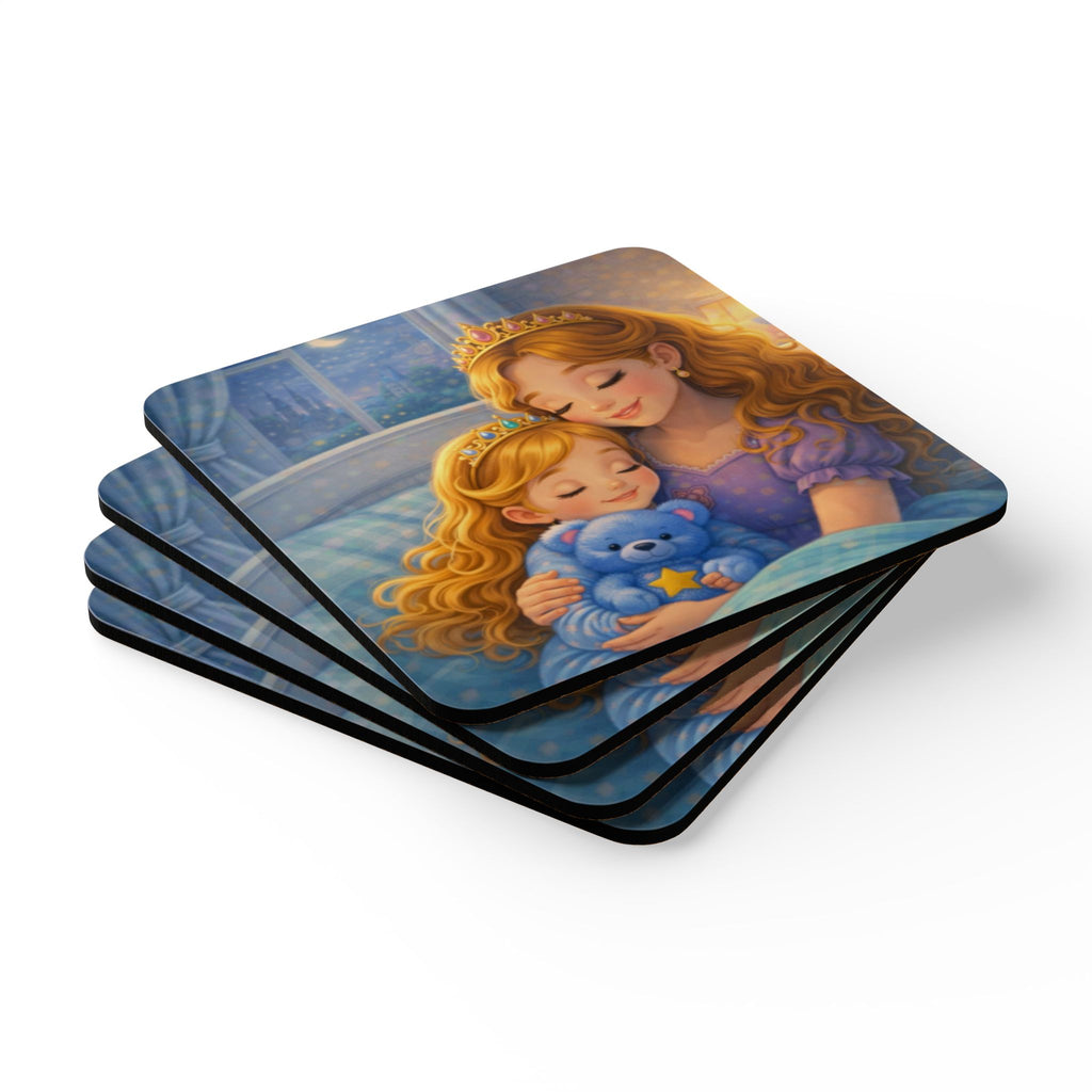 Storybook Corkwood Coaster Set of 4 Coordinated Illustrations