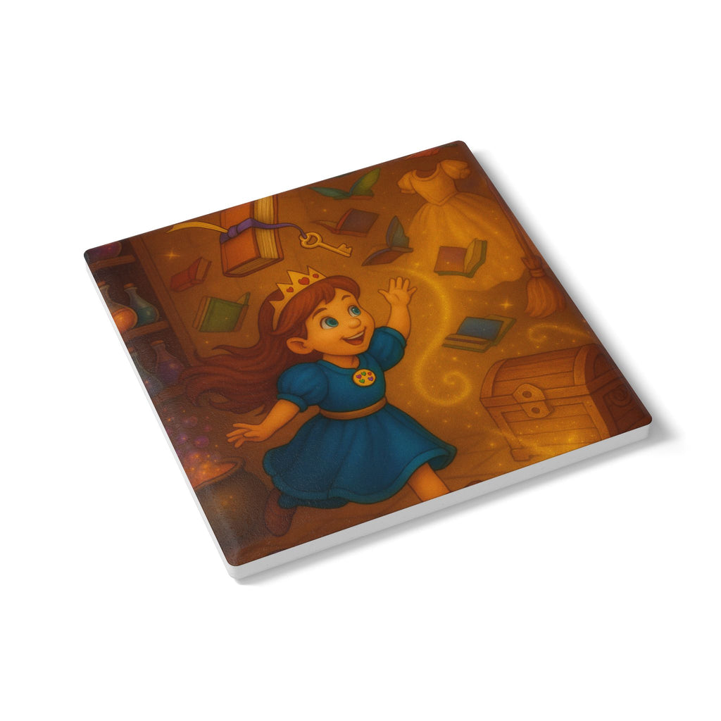 Storybook Ceramic  Art Coaster, single illustrated Coaster